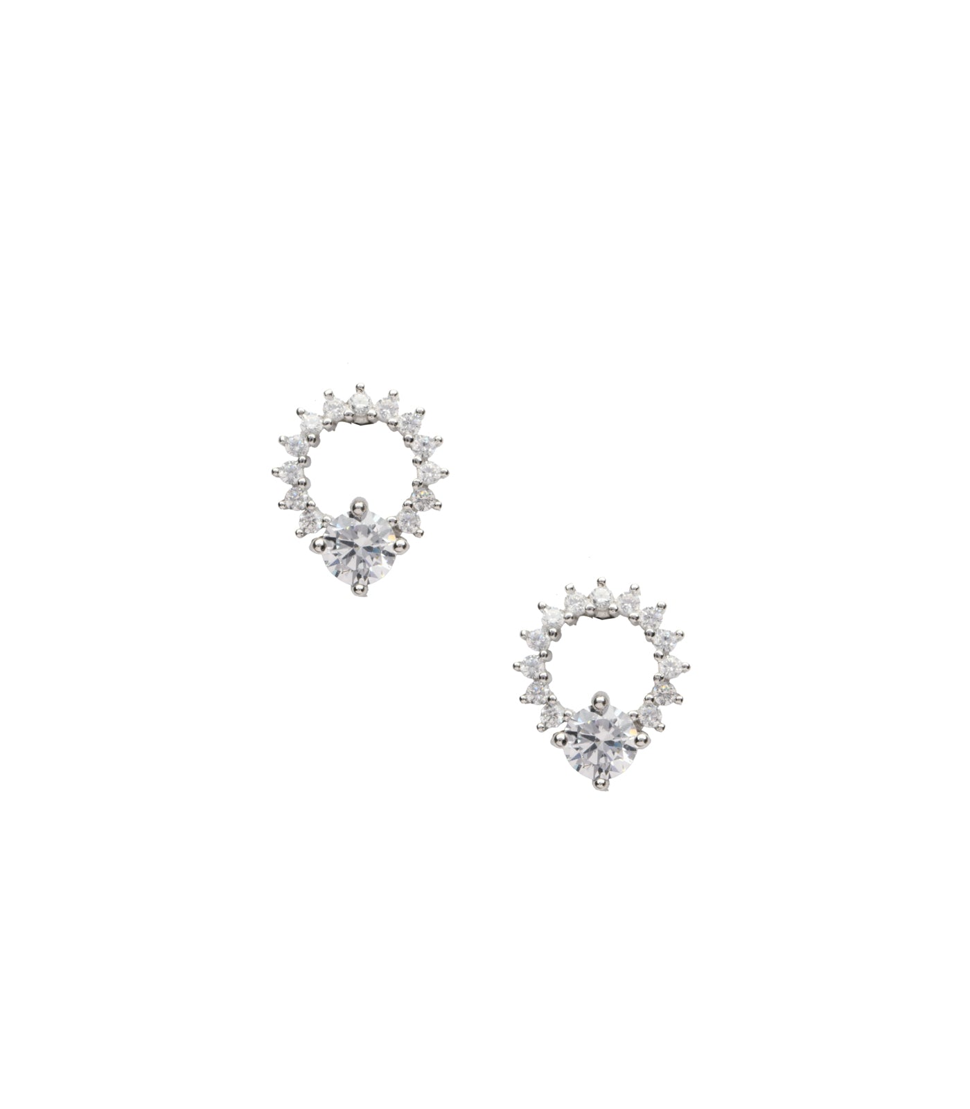 Round Crystal Tops (Silver)