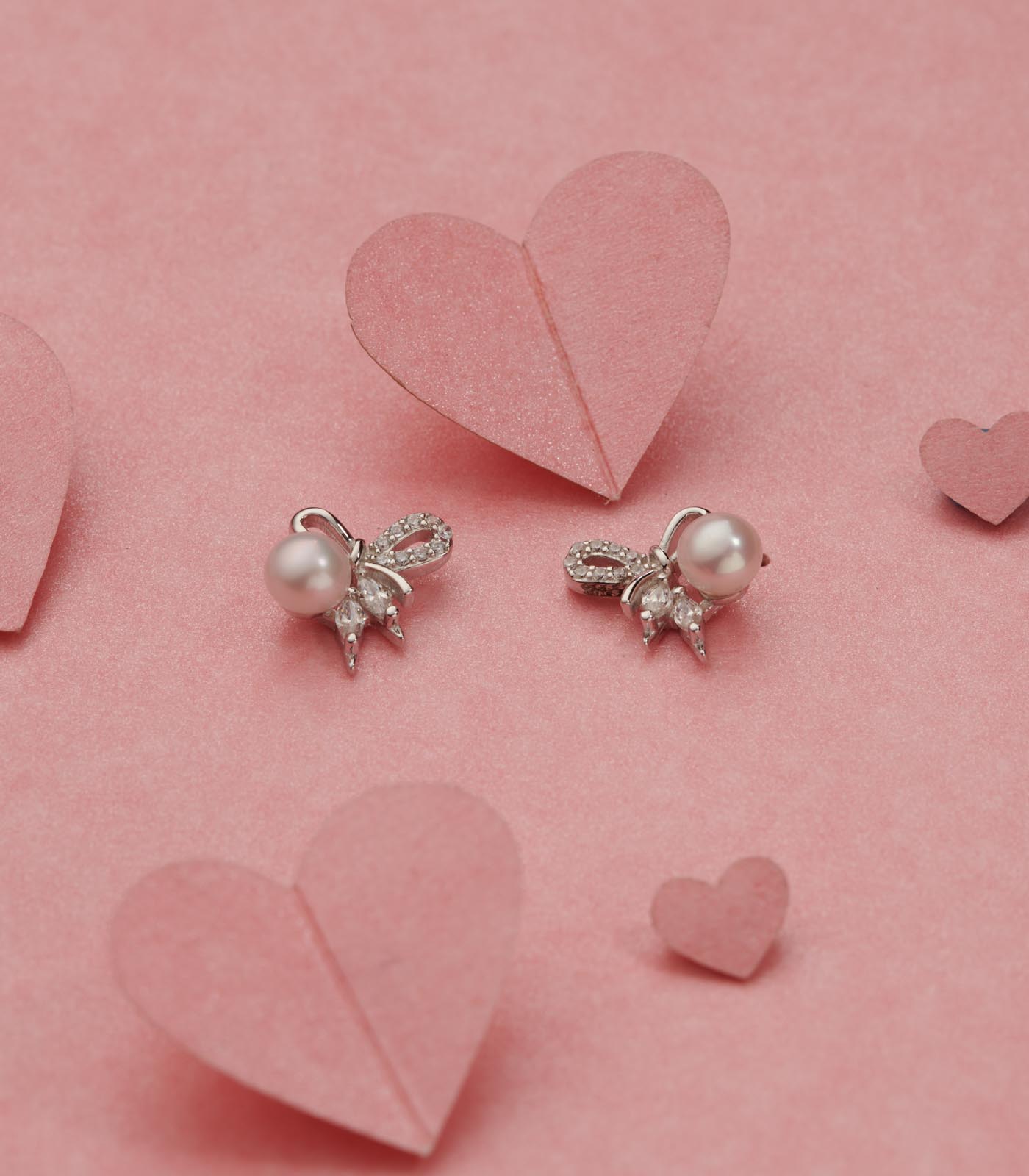 Bead And Stones Ear Rings (Silver)