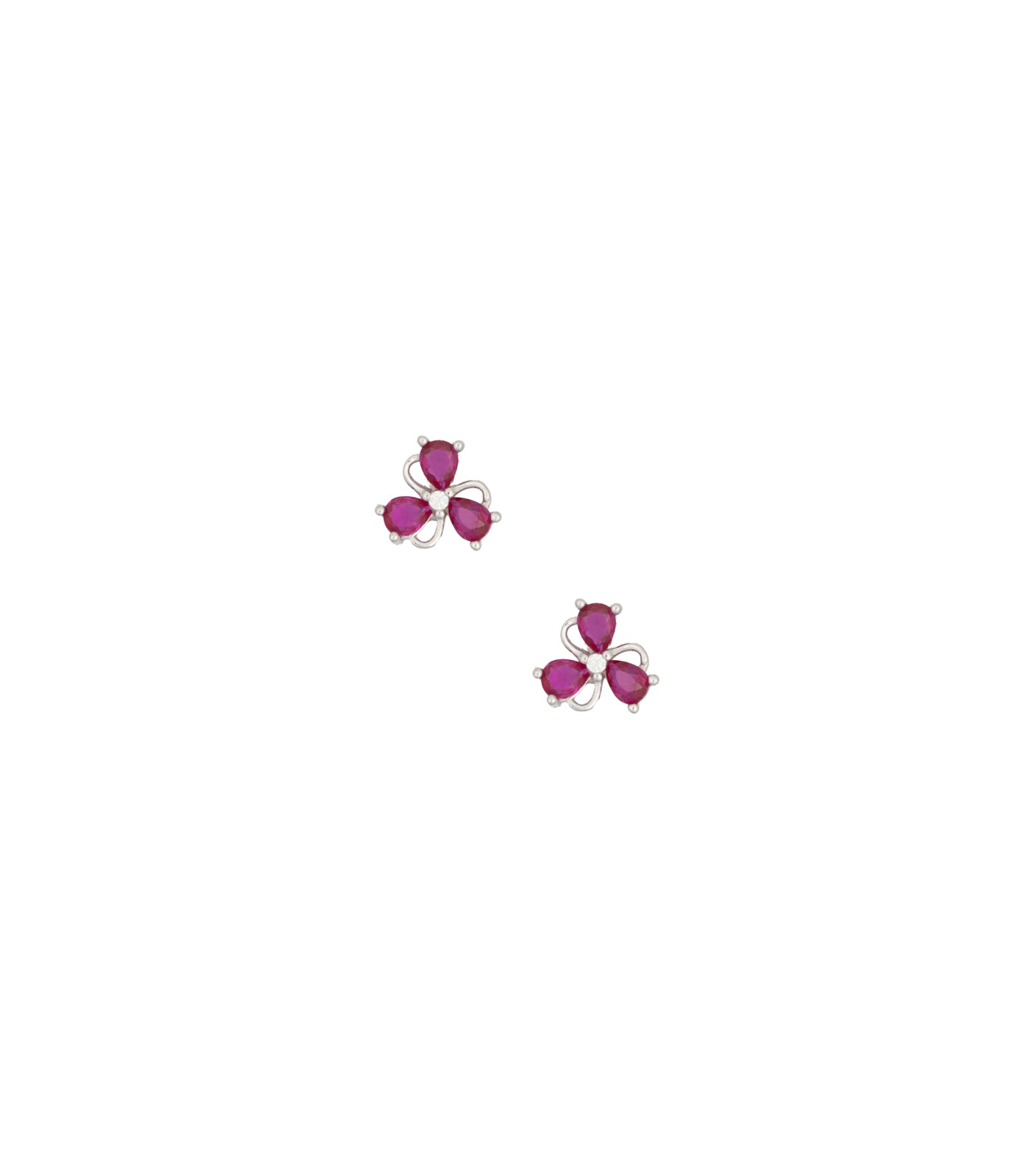 Triple Petals Earrings (Silver)