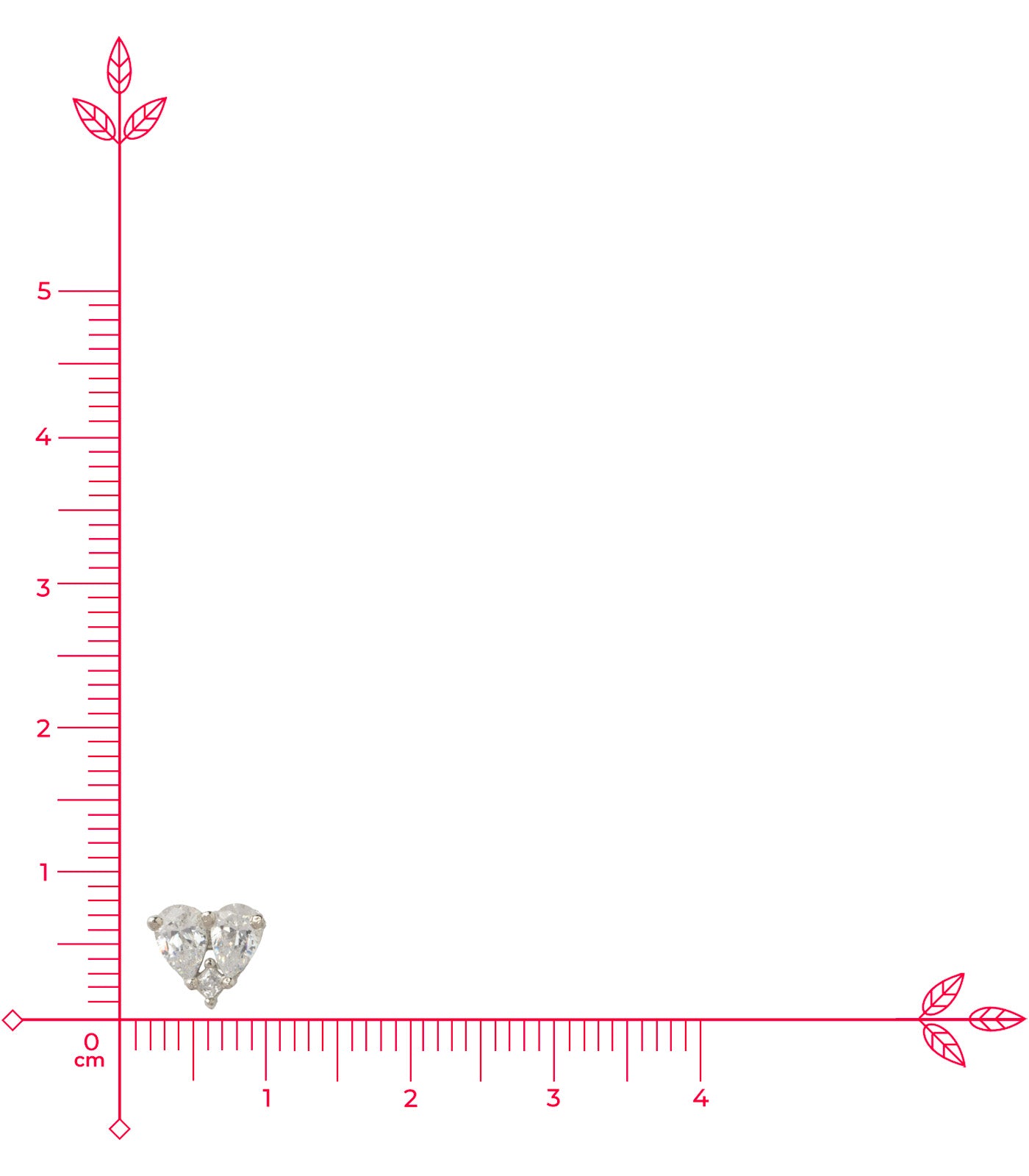 Premium Zircon Heart Tops