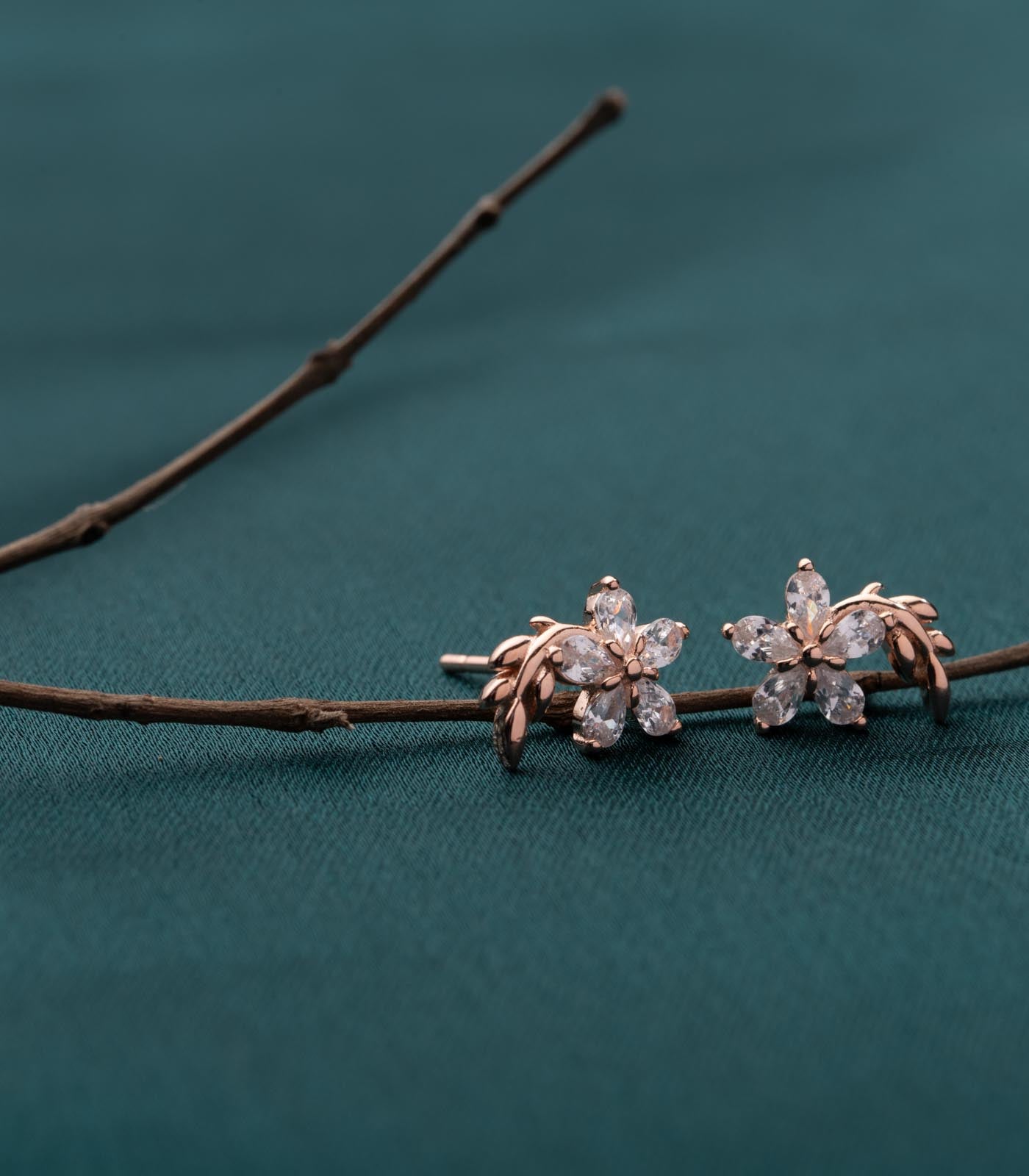 Rosy Flower Tops (Silver)