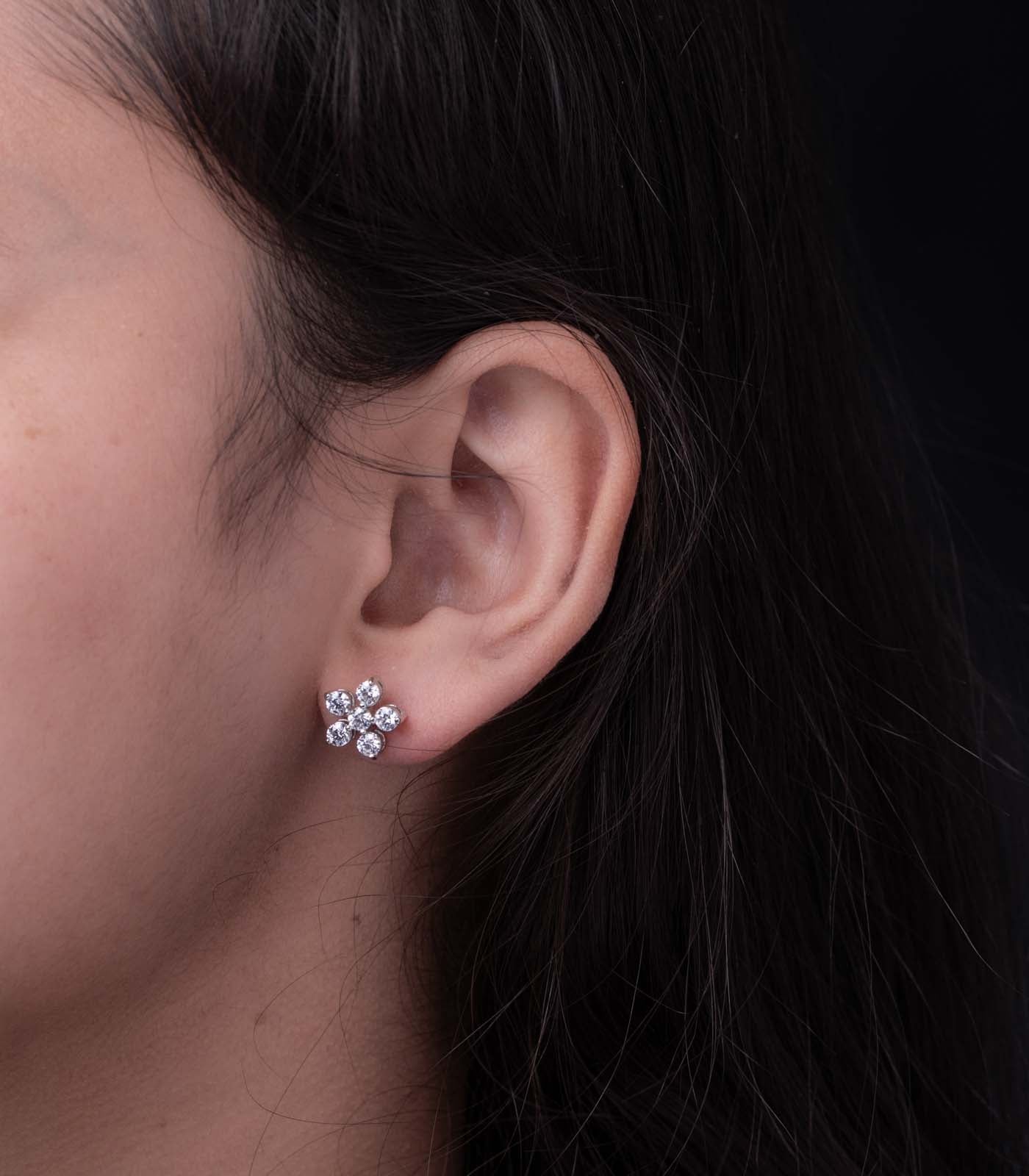 Premium Zircon Kudi Tops (Silver)