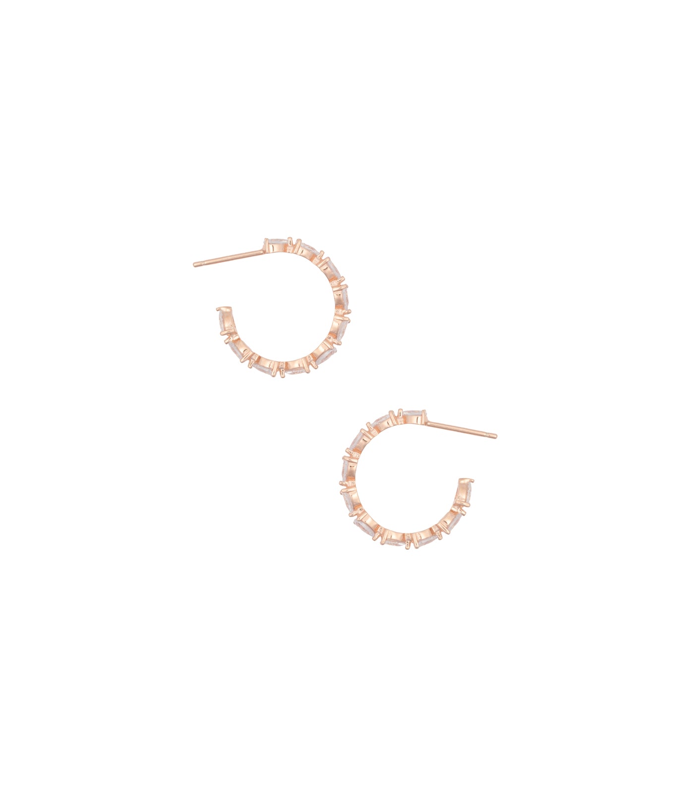 Garland Of Stones Gold Colour Ear Rings (Silver)