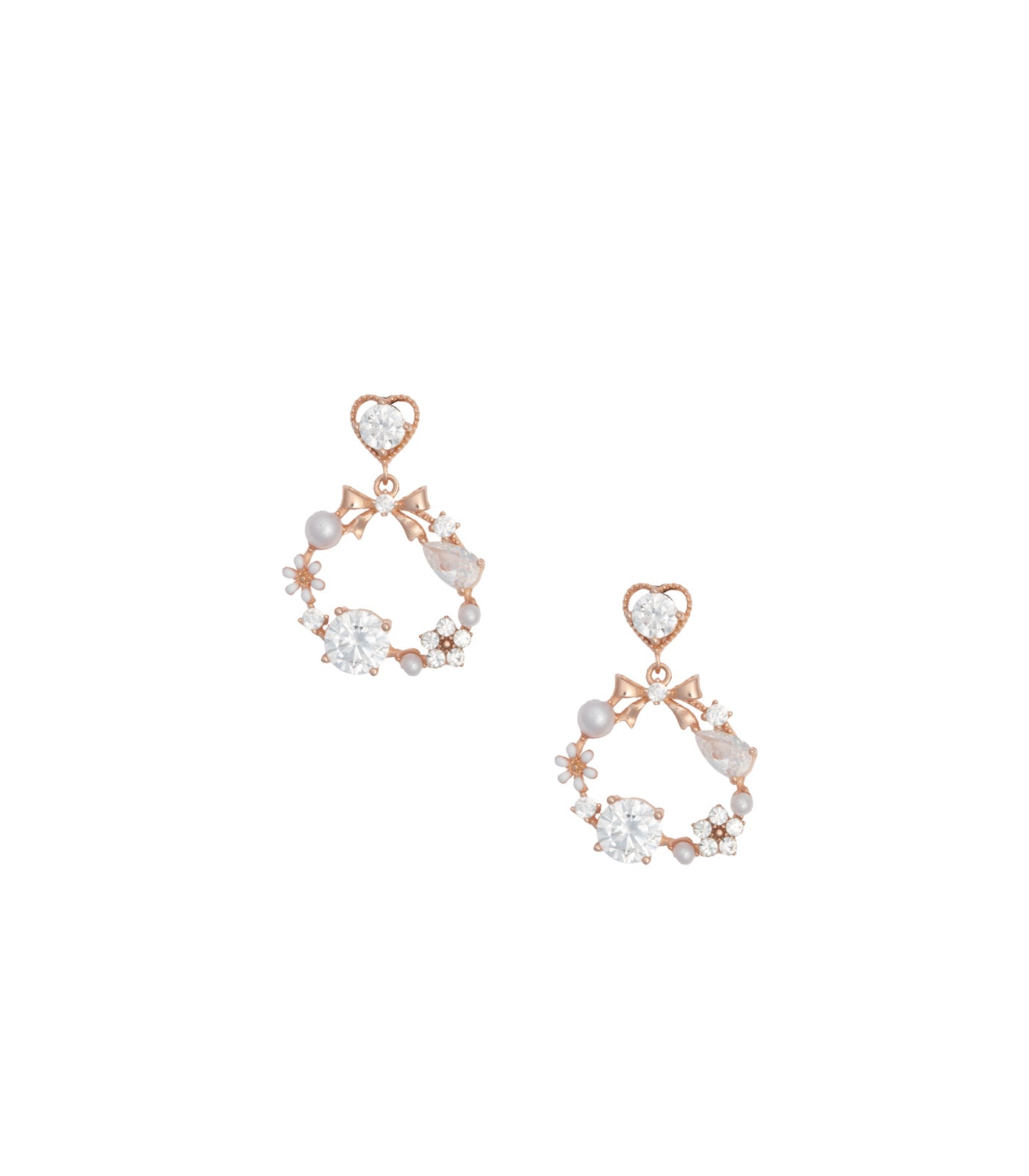 Bow And Kudi Earrings (Silver)
