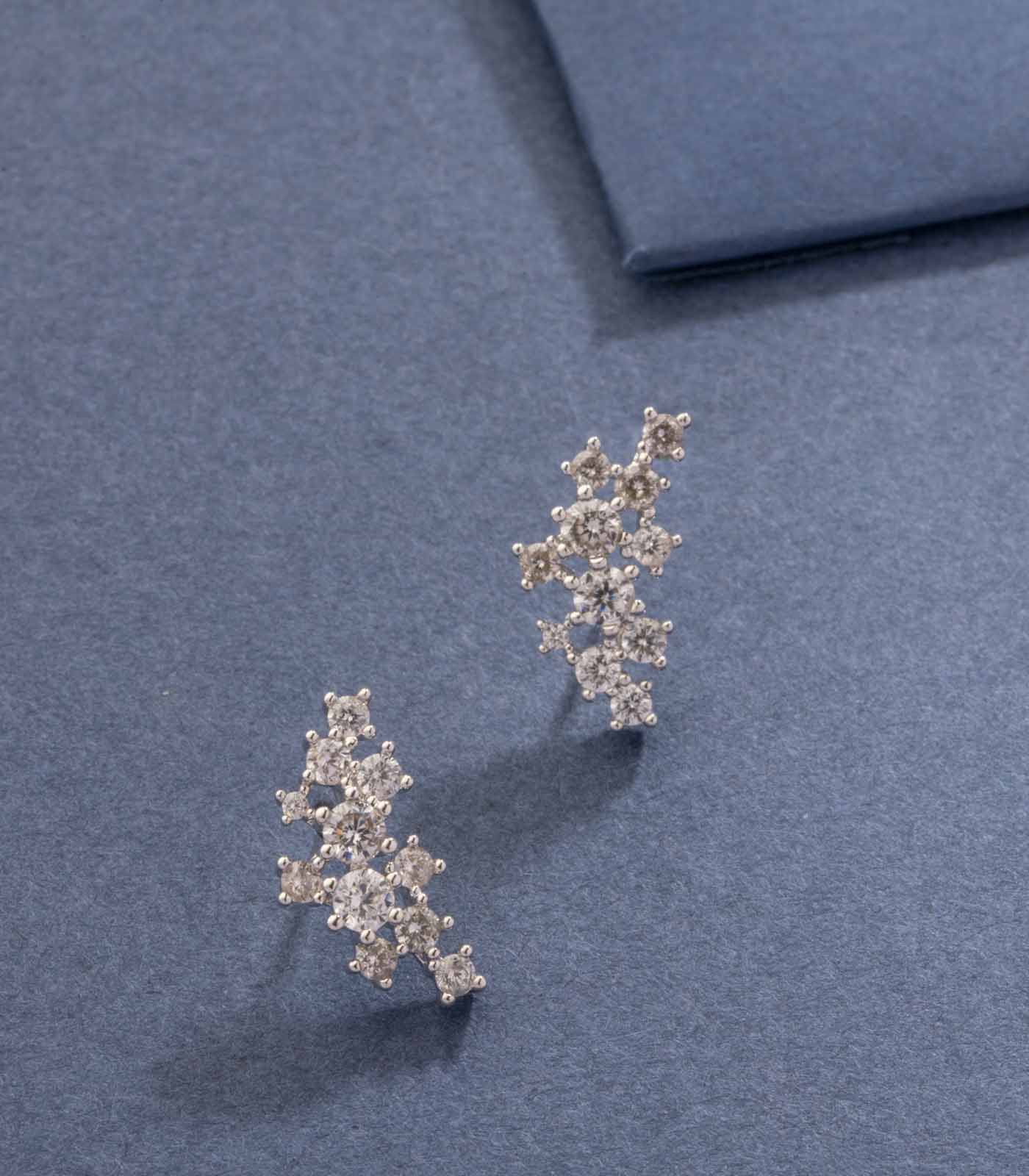 Fashionable Crystal Studs (Brass)