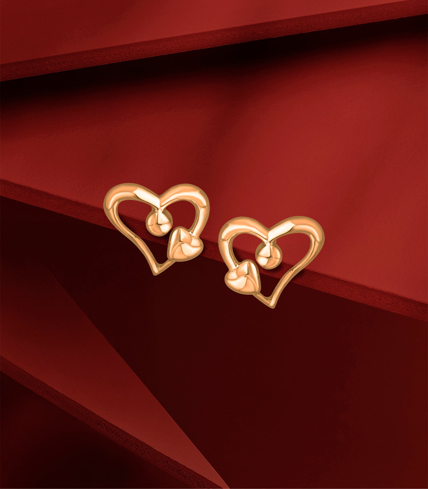 Loving Hearts Gold Tops