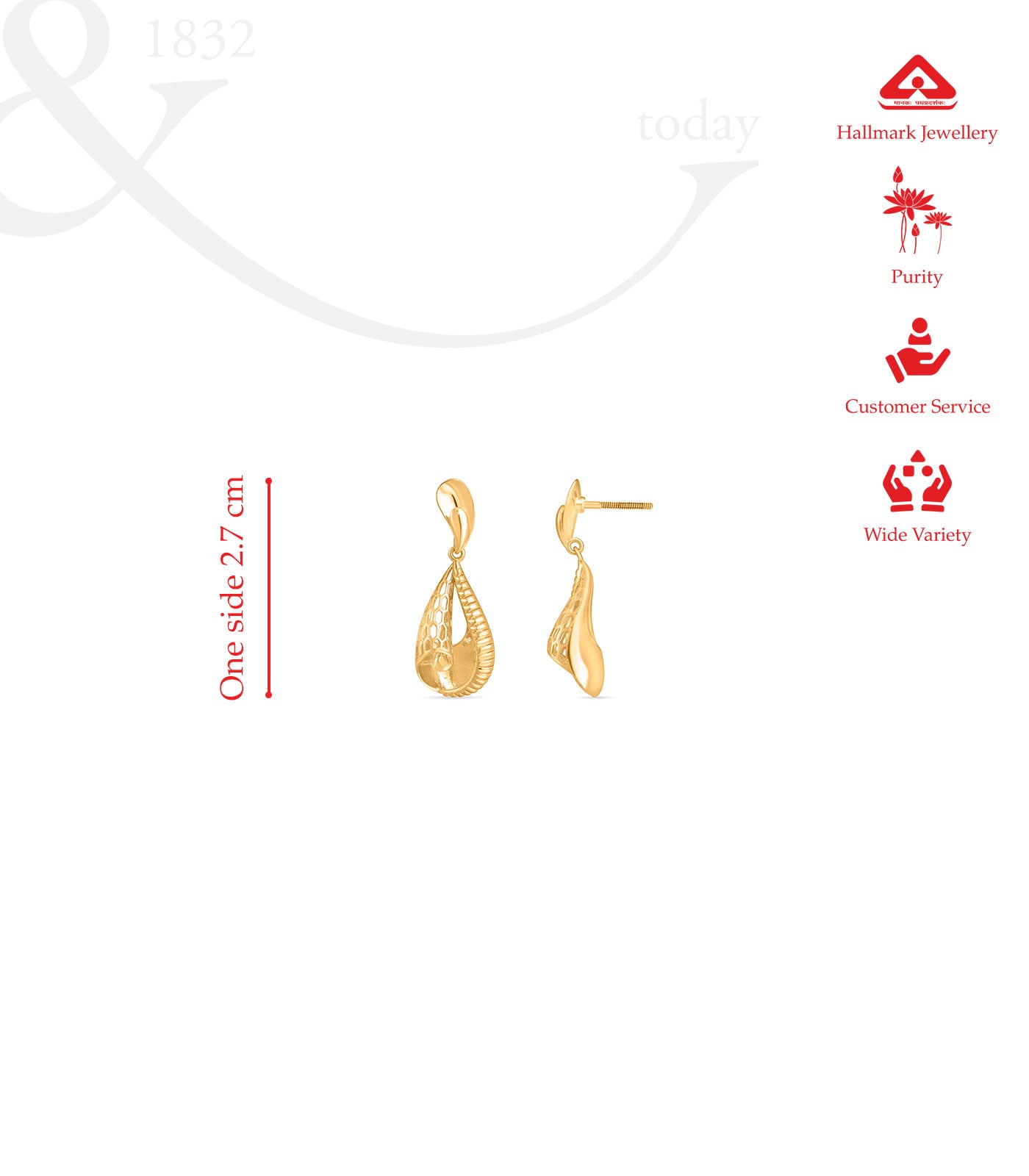 Textured Teardrop Gold Tops