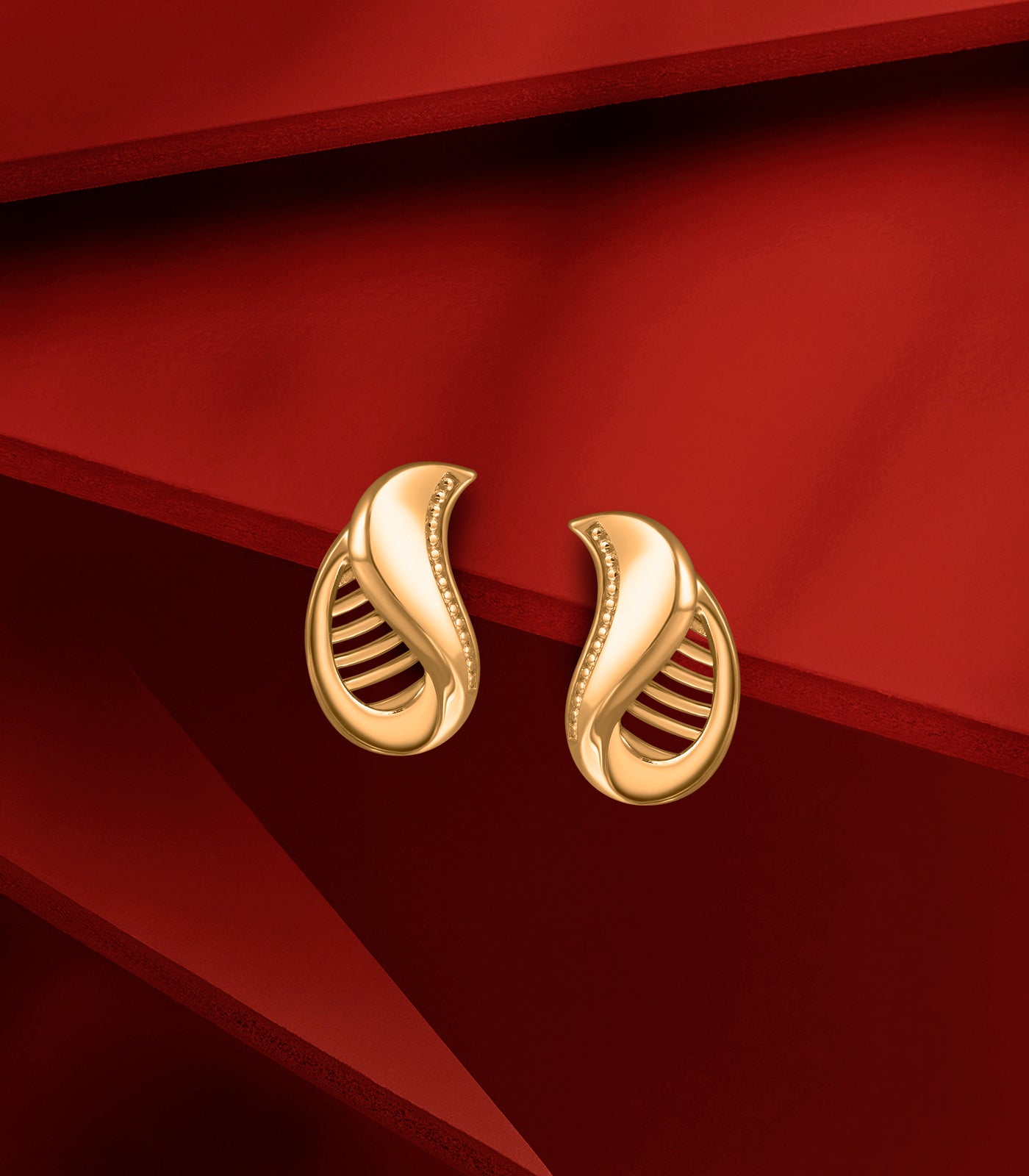 Textured Drops Gold Tops