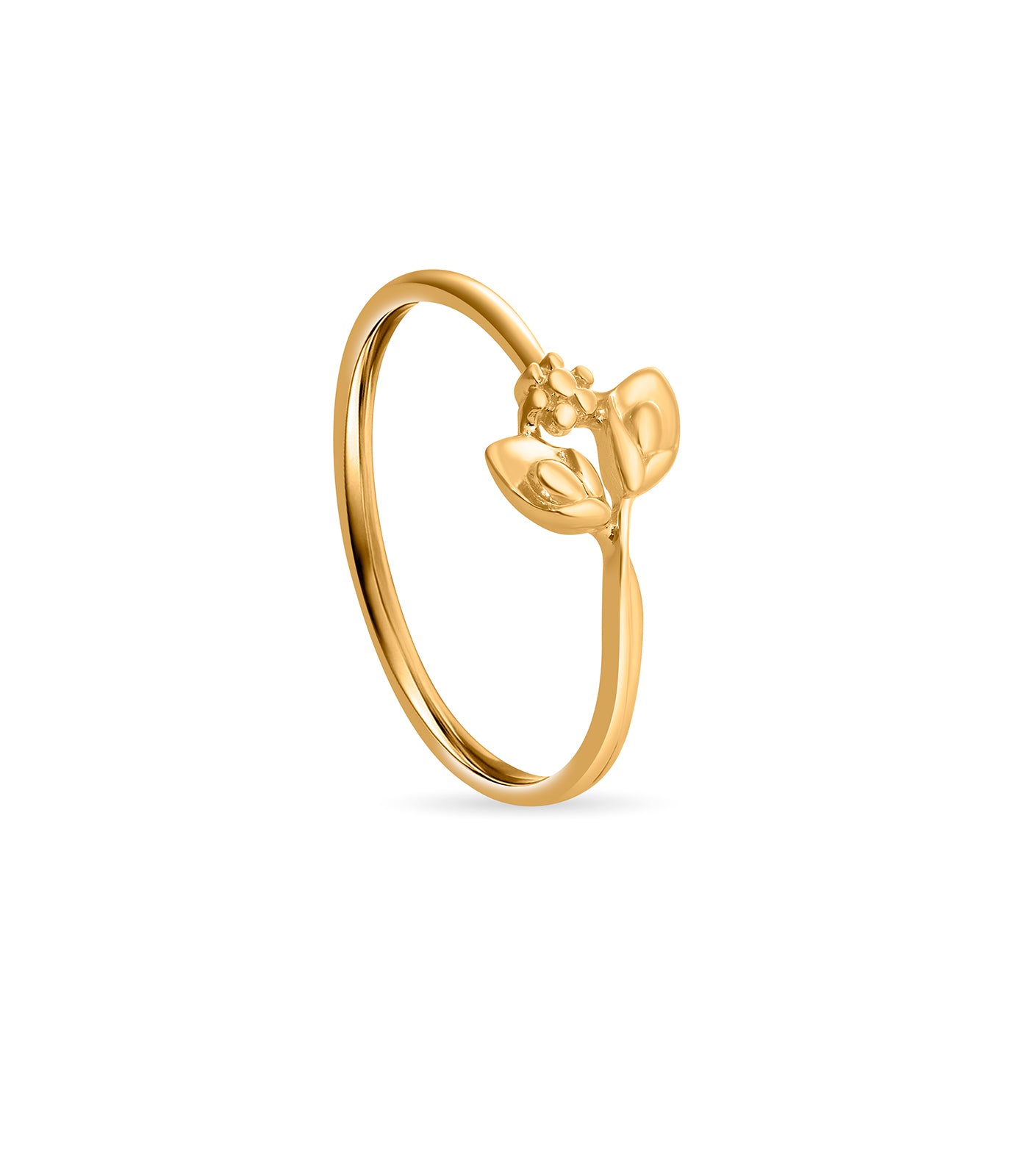 Floral Breeze Gold Finger Ring