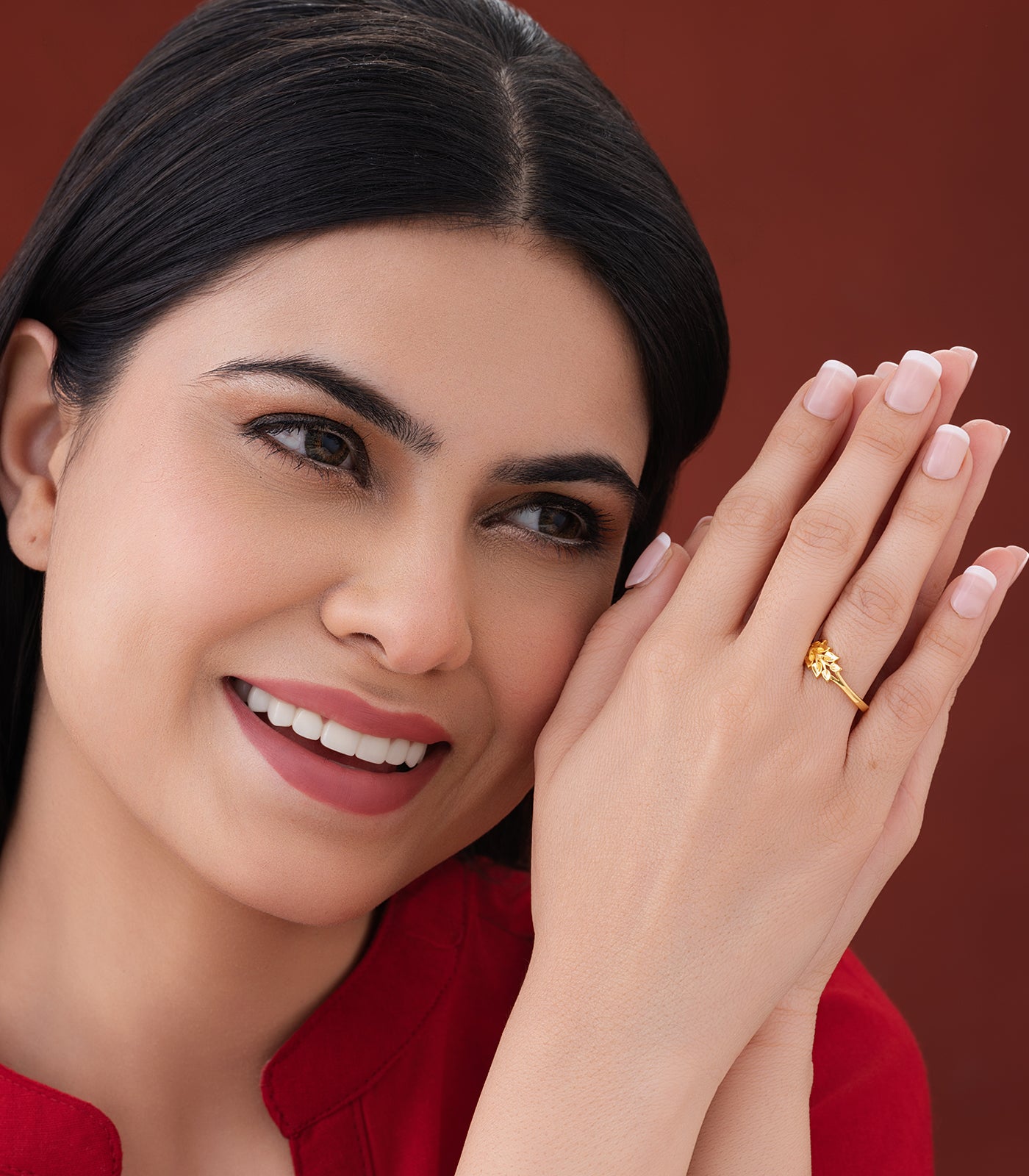 Blooming Glaze Gold Finger Ring