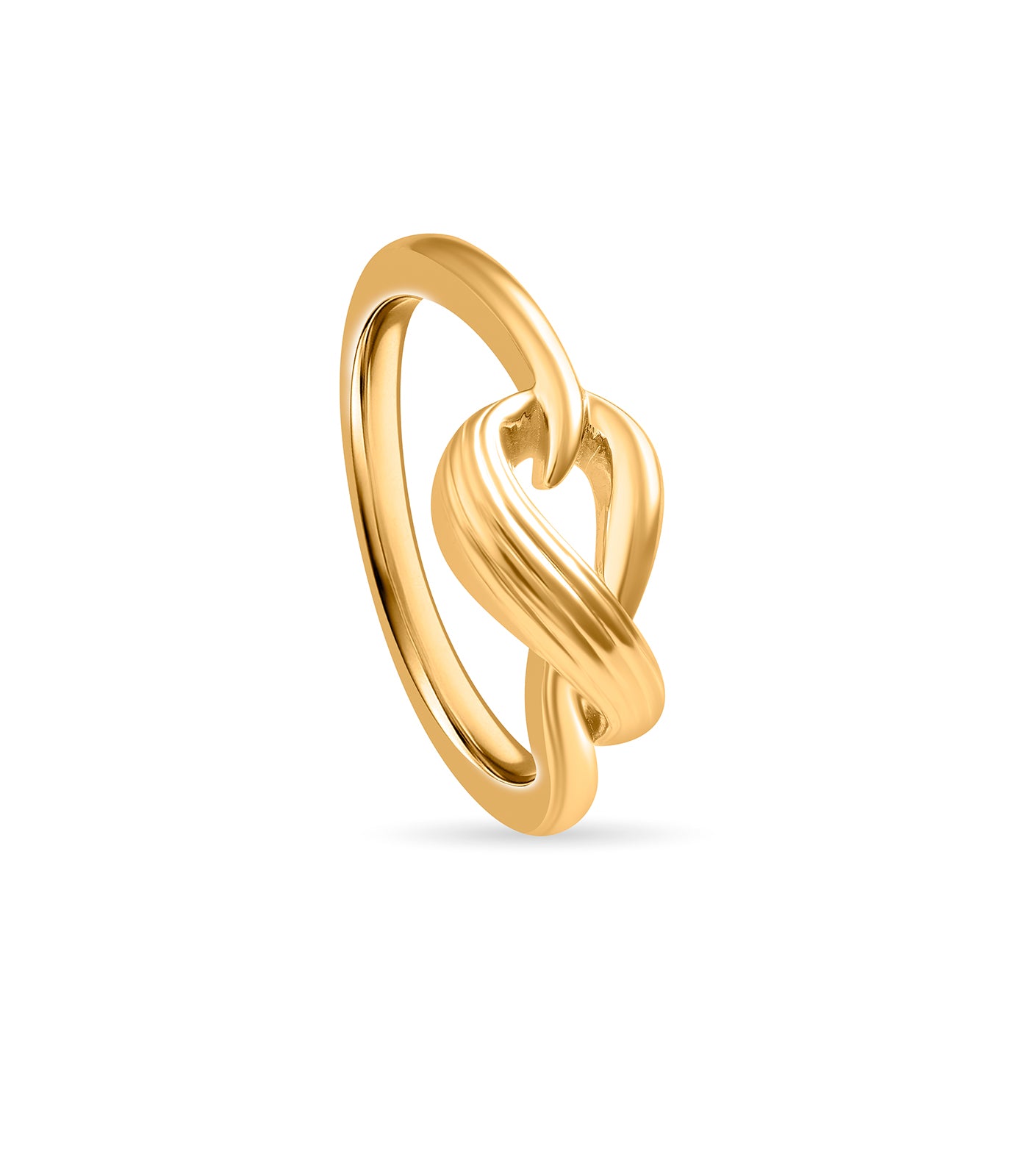 Textured Knot Gold Finger Ring