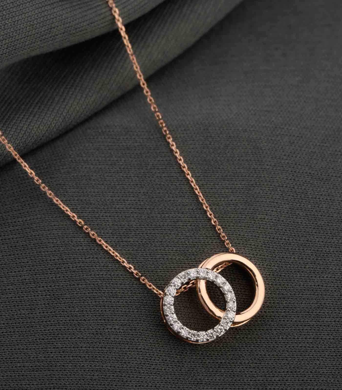 Diamond Stylish Swirls Necklace