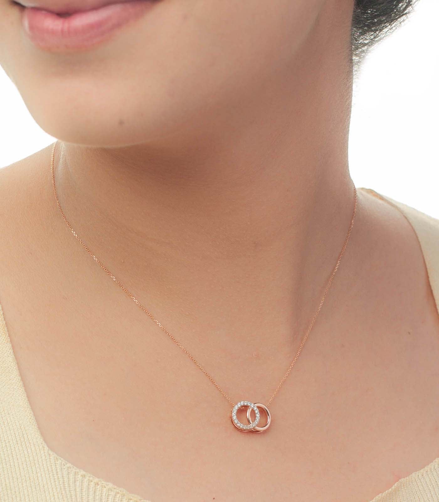 Diamond Stylish Swirls Necklace