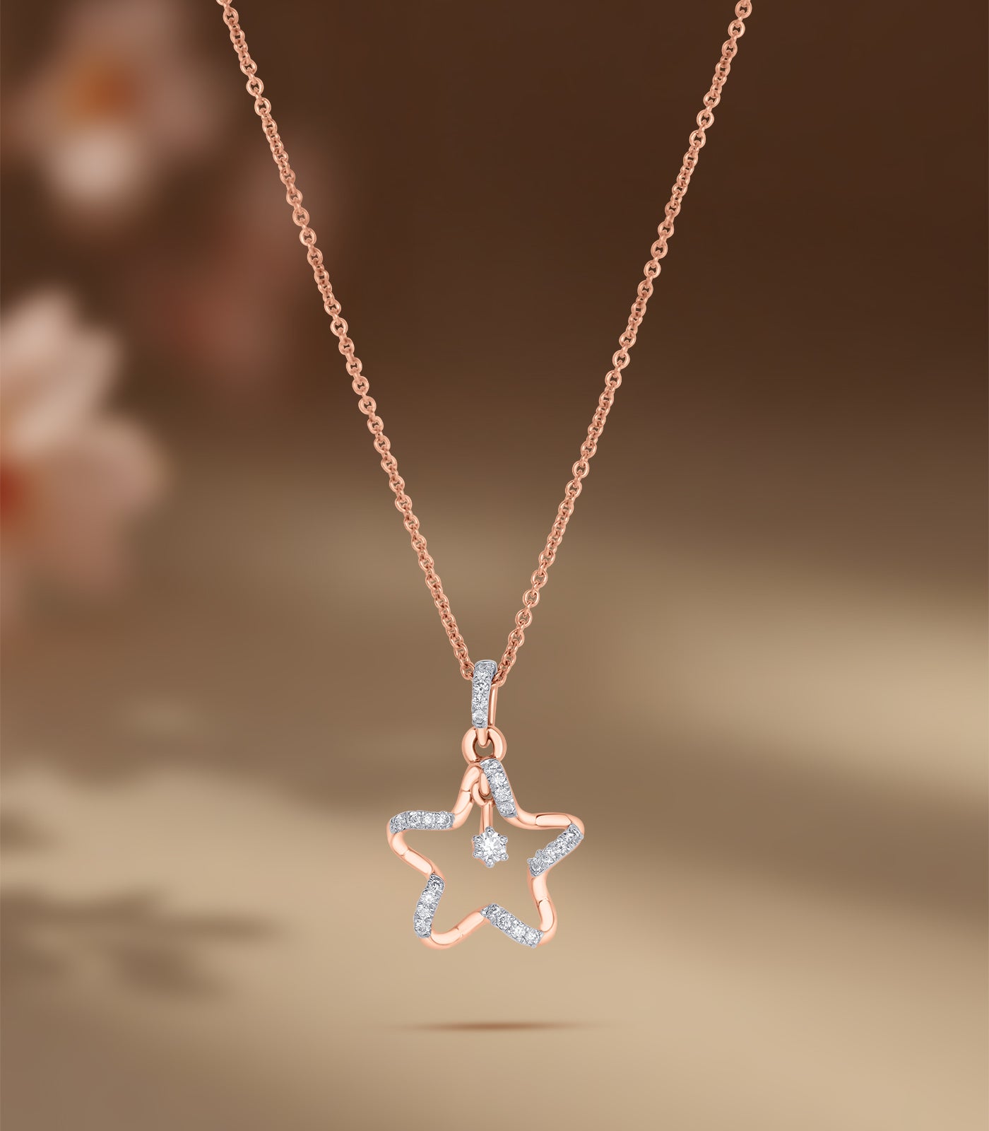 Diamond Shining Star Necklace