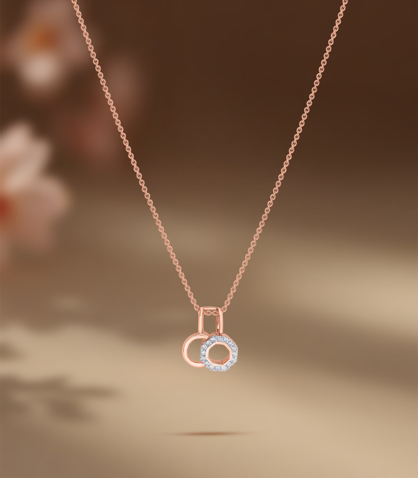 Diamond Hexagonal Necklace