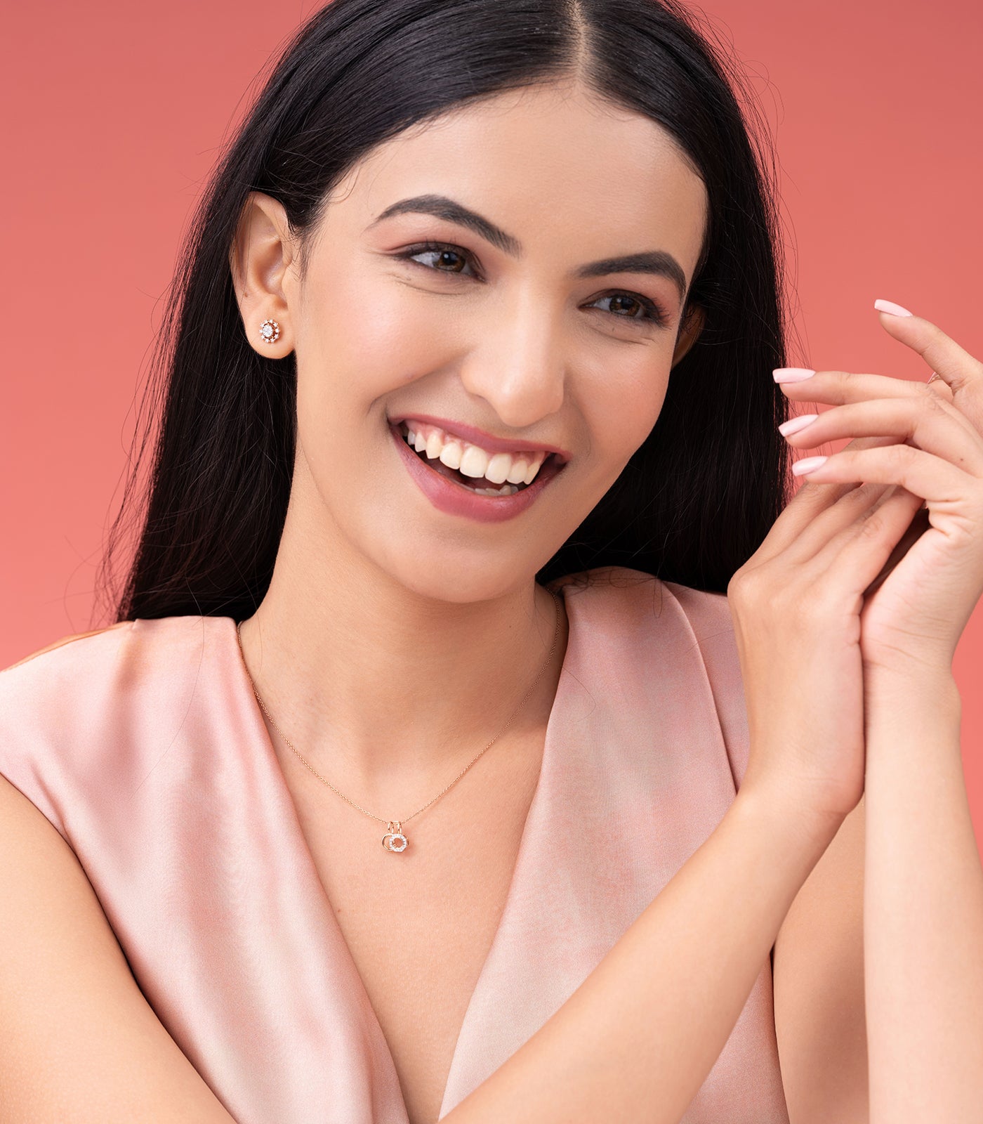 Diamond Hexagonal Necklace