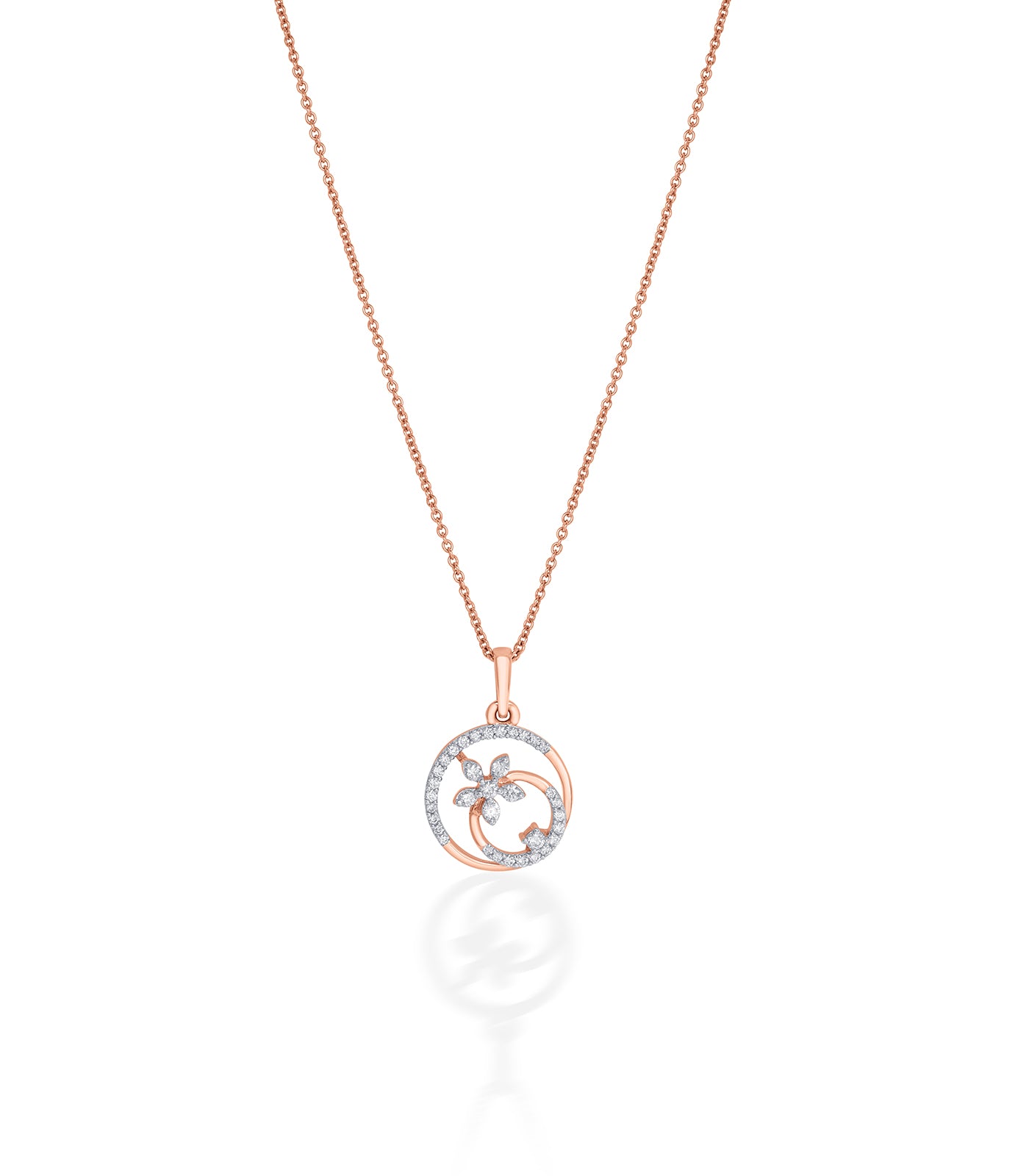 Diamond Floral Ring Necklace