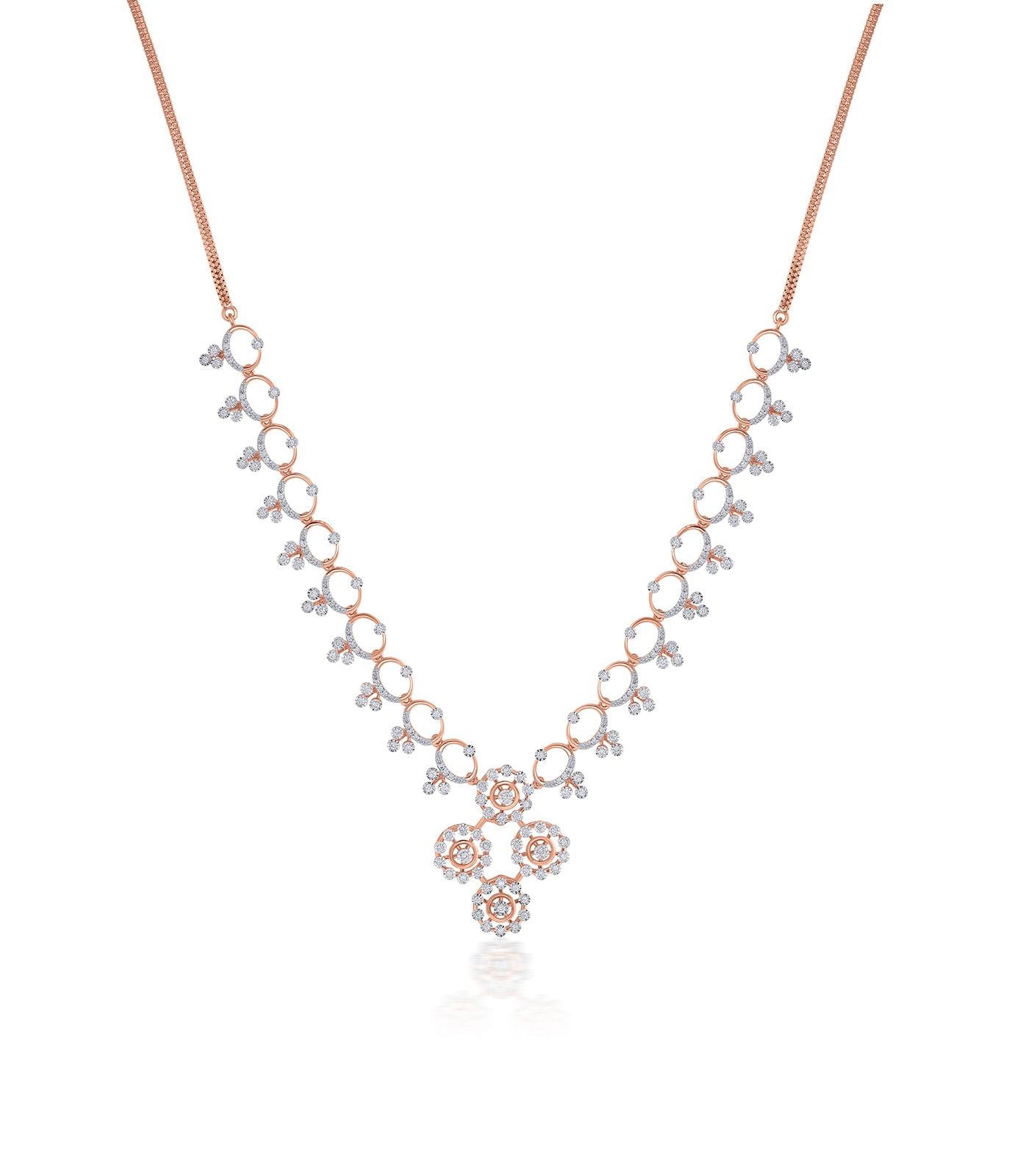 Diamond Floral Bliss Necklace Set