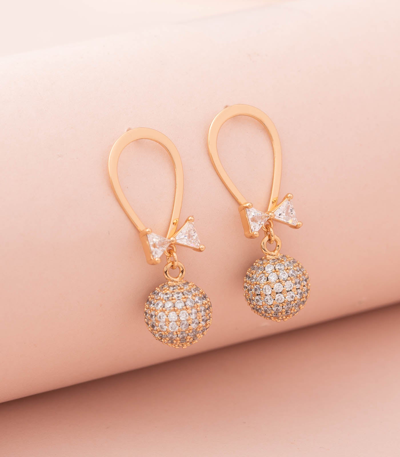 Gem Balls Earrings (Brass)