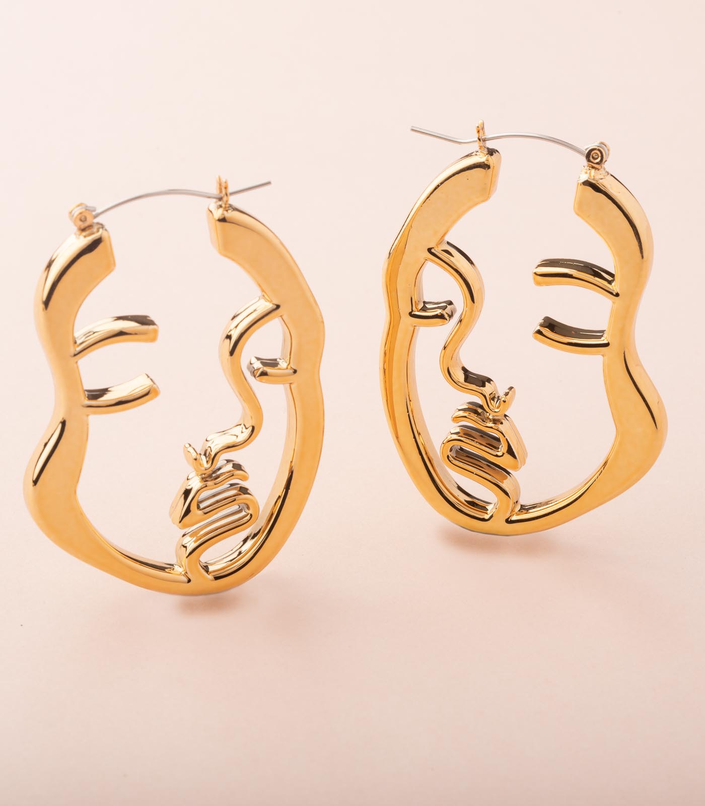 Golden Drama Earrings (Brass)