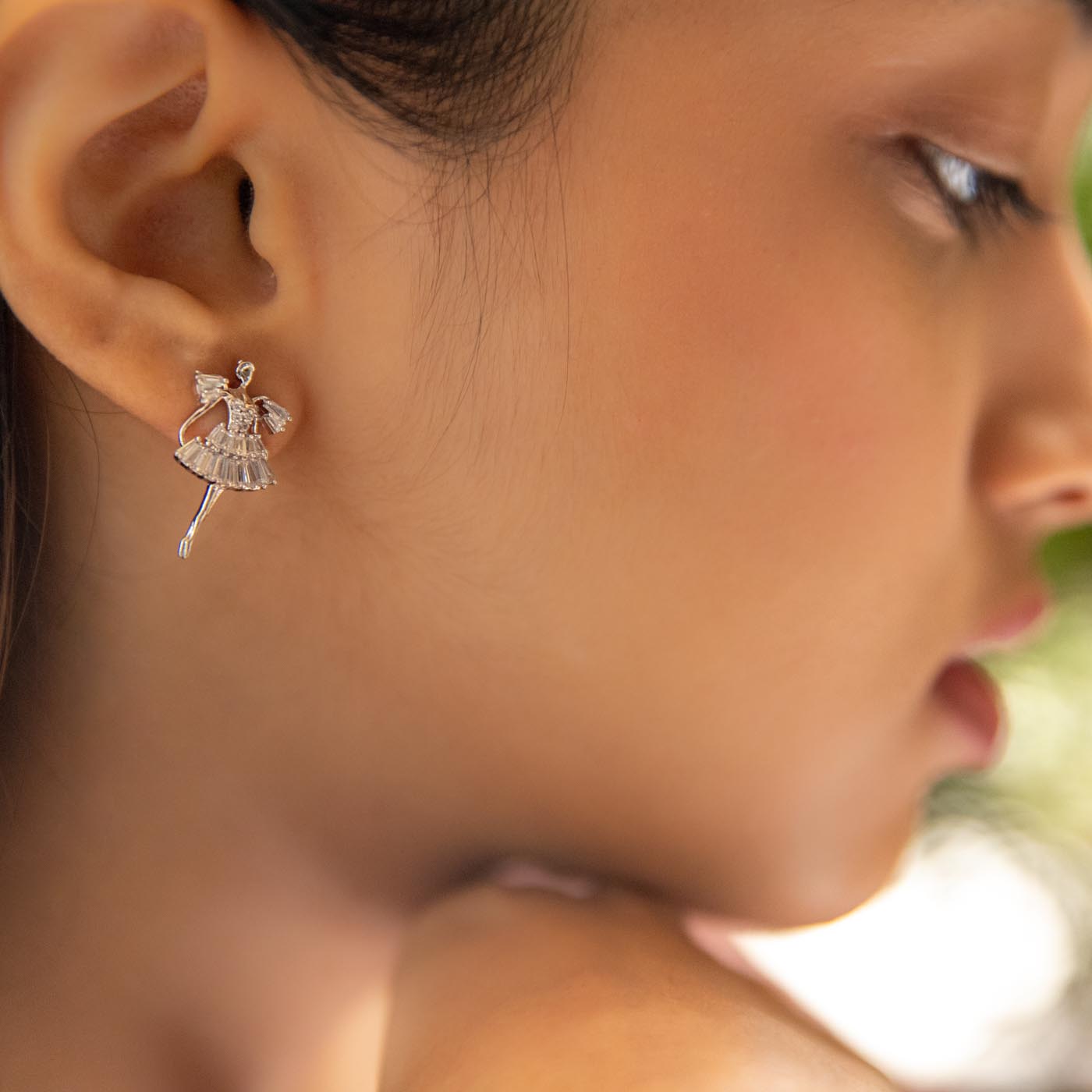 Lovely Ballerina Earrings (Brass)