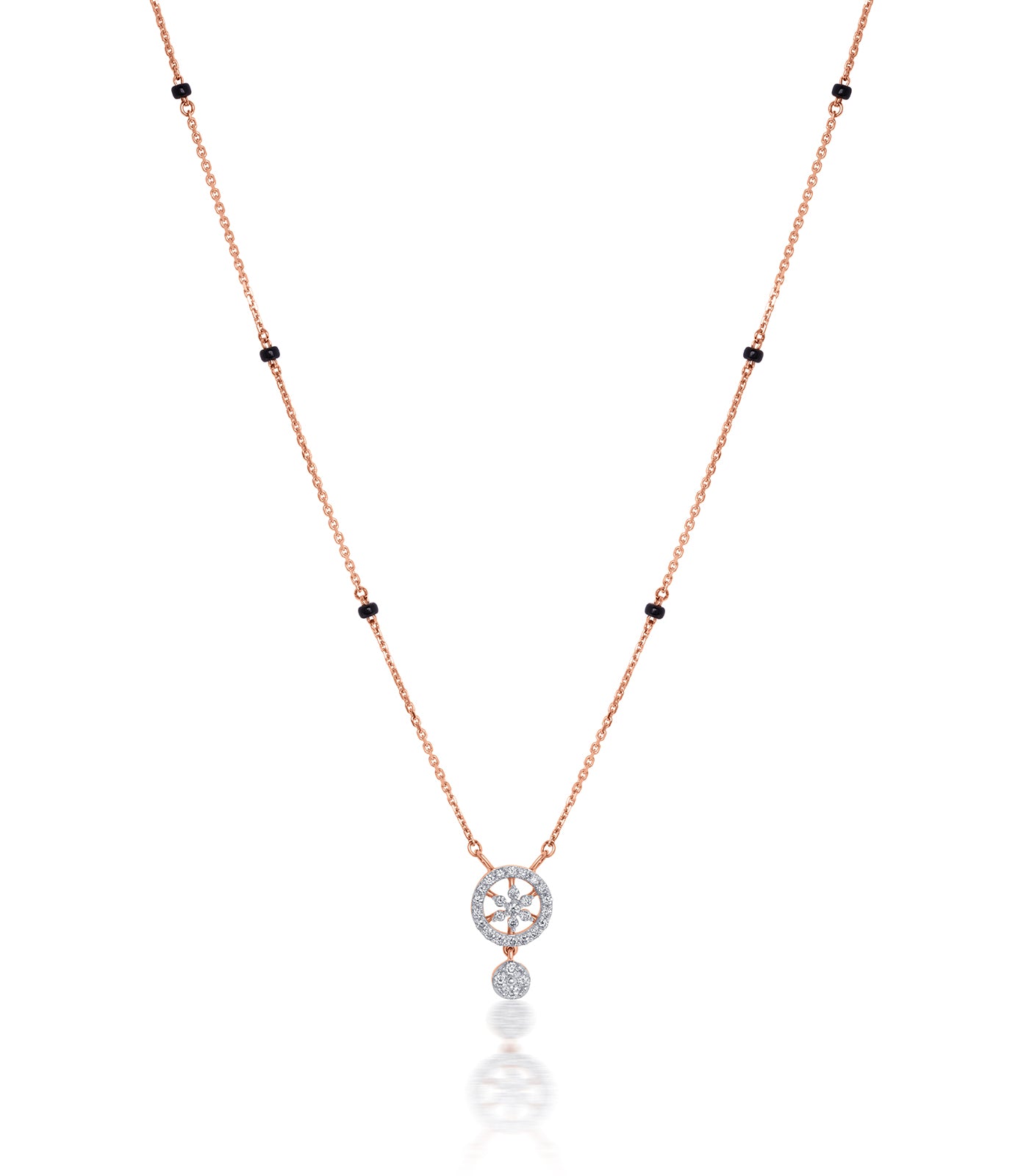 Diamond Floral Ring Mangalsutra
