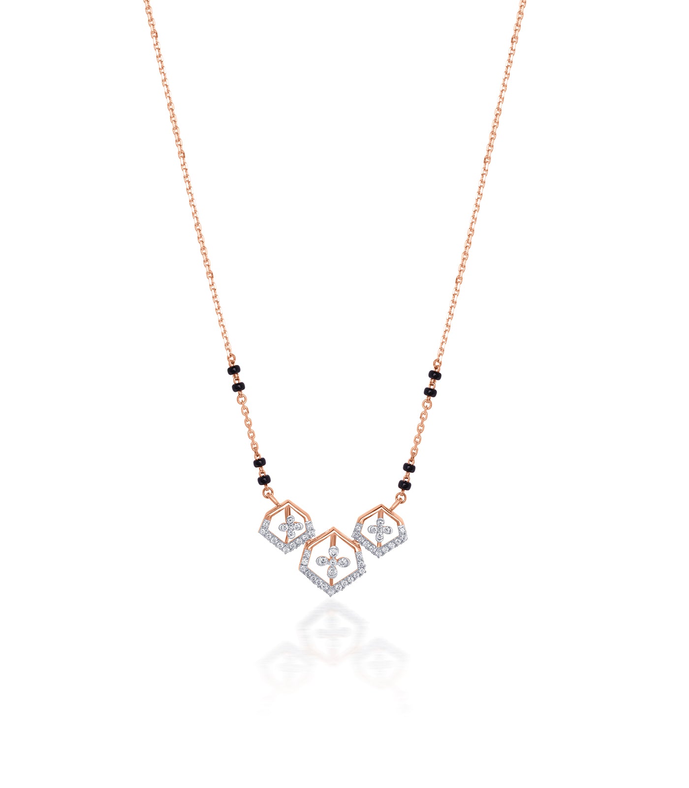 Diamond Floral Pentagon Mangalsutra