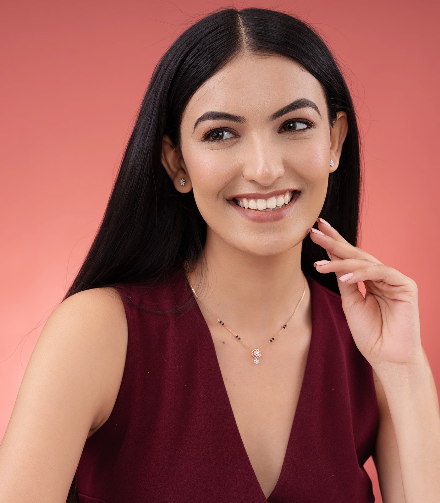 Diamond Kudi Ring Mangalsutra
