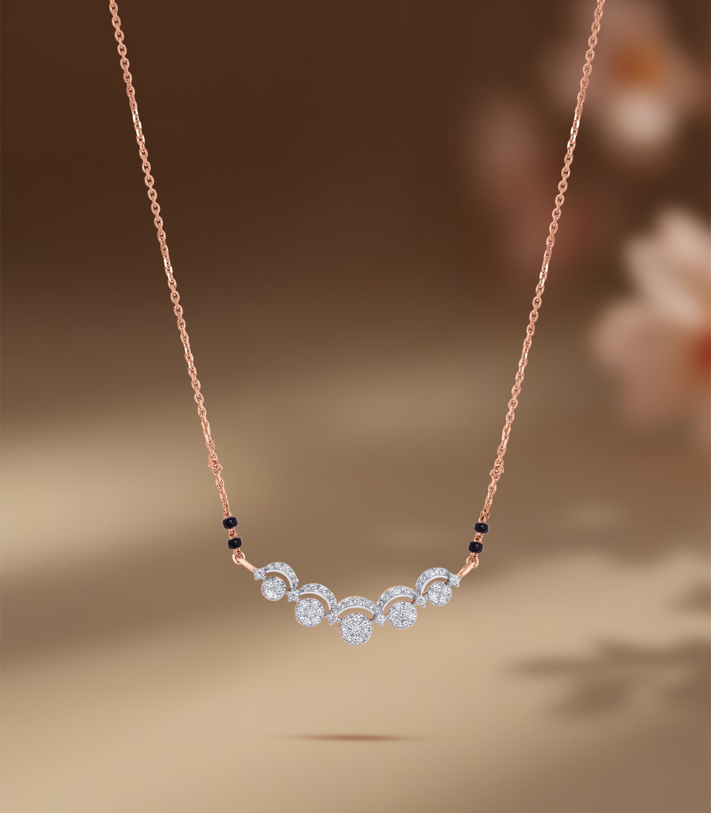 Diamond Stream Of Orbs Mangalsutra