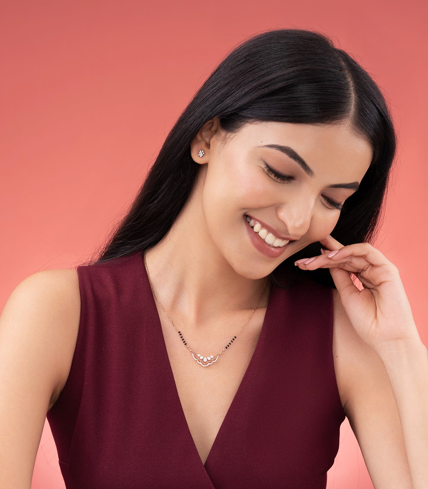 Diamond Shining Drops Mangalsutra