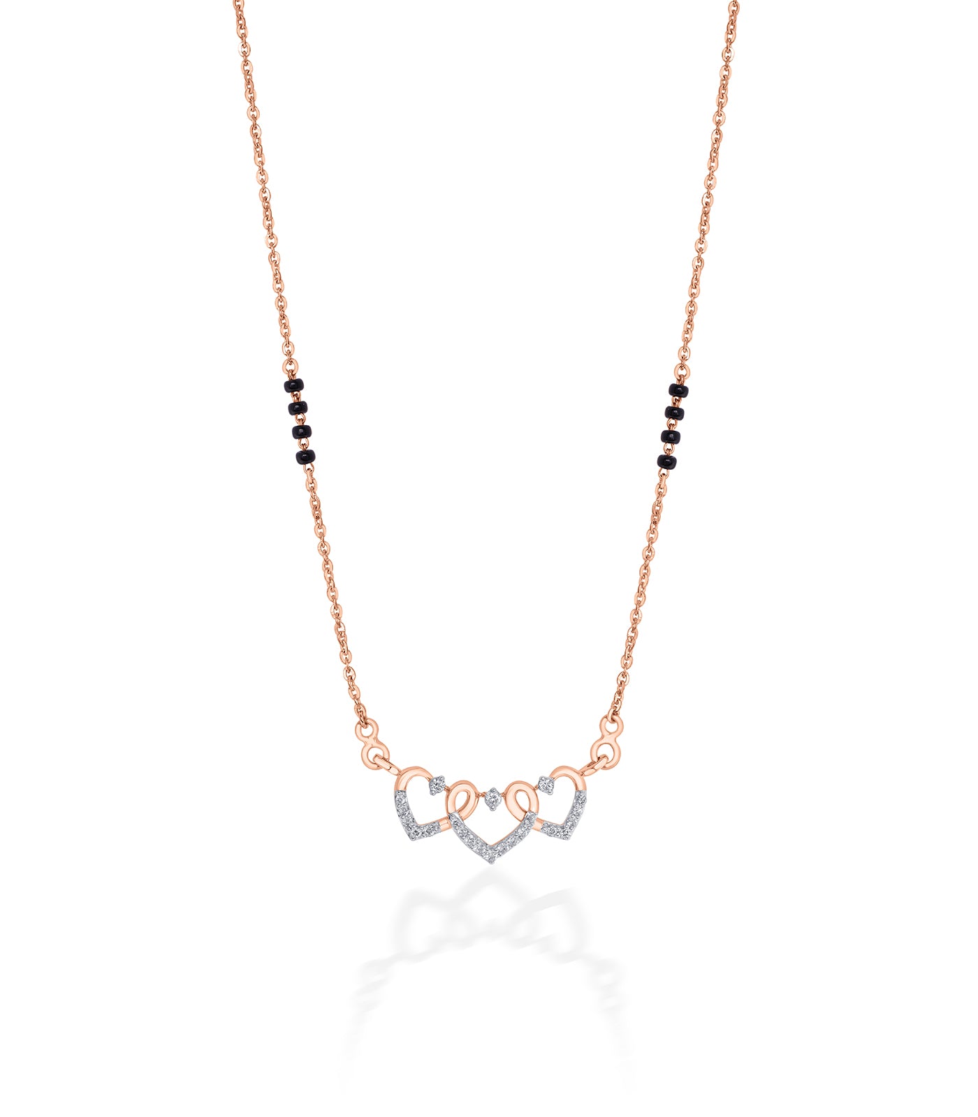 Diamond Triple Heart Mangalsutra