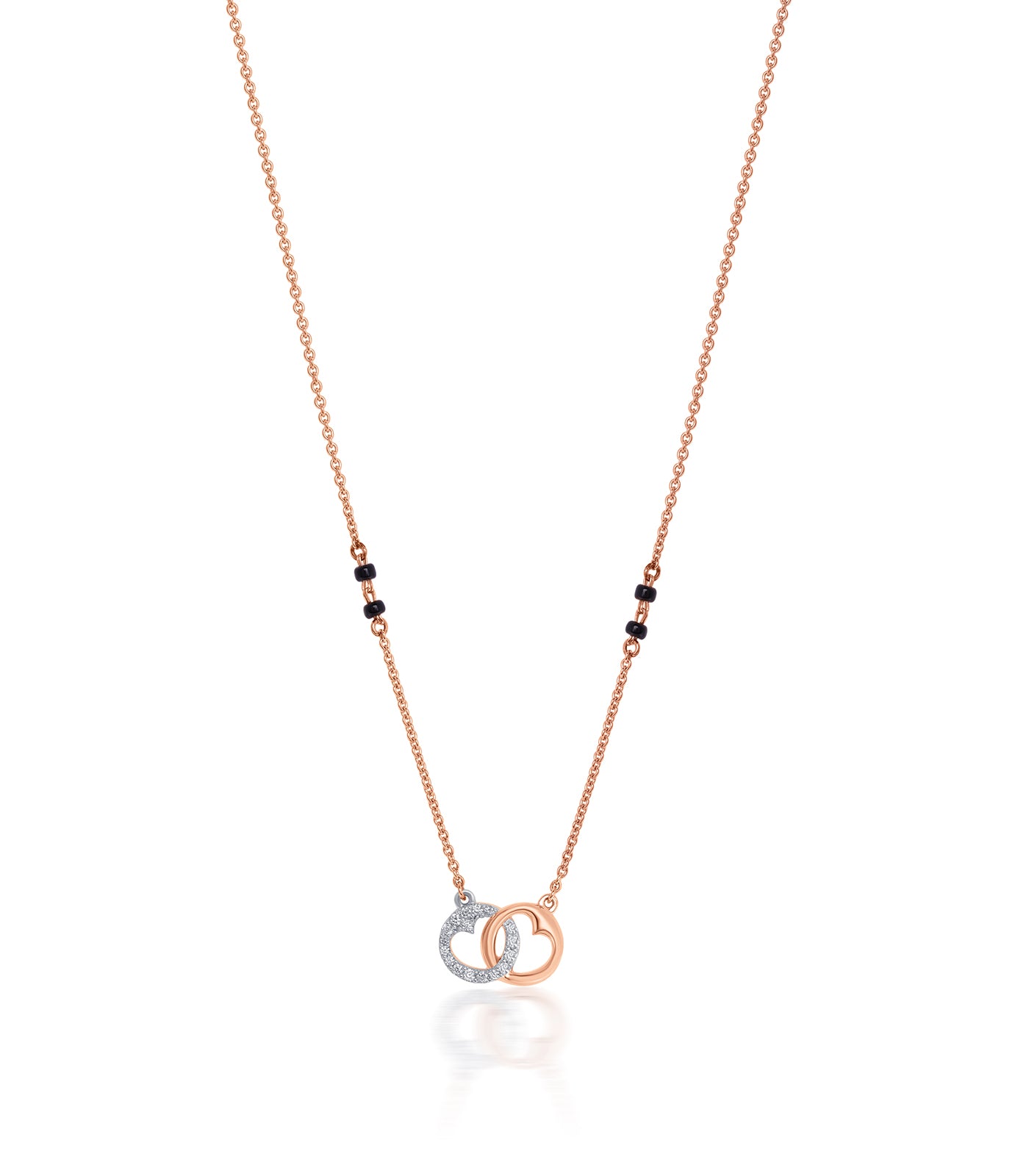 Diamond Dual Heart Ring Mangalsutra