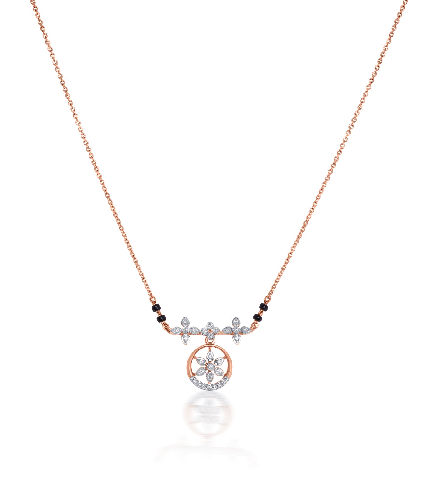 Diamond Star & Floral Ring Mangalsutra