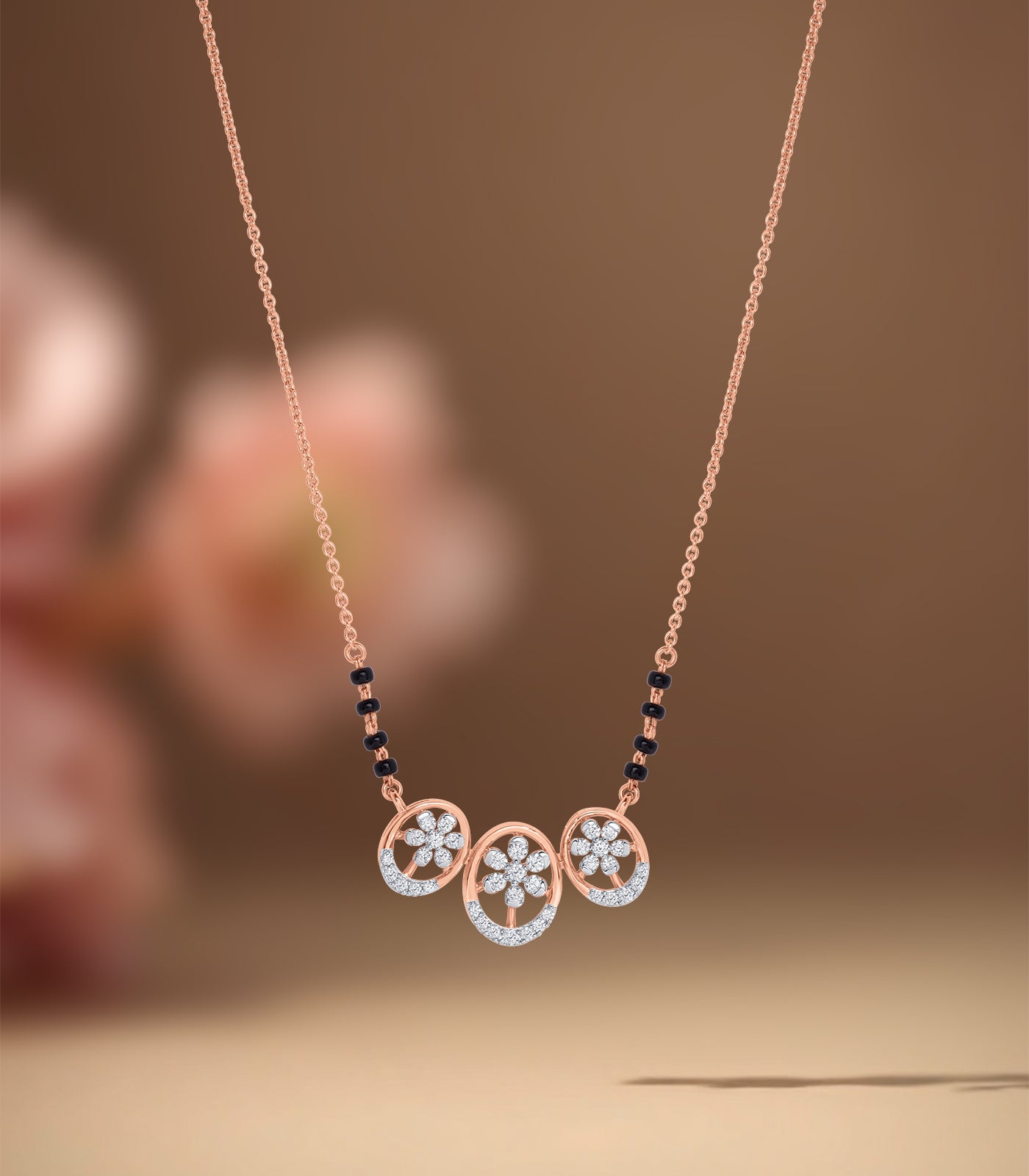 Diamond Triple Kudi Mangalsutra