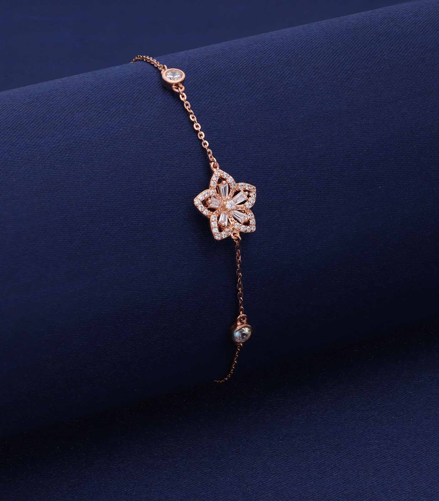 Majestic flower bracelet(Silver)