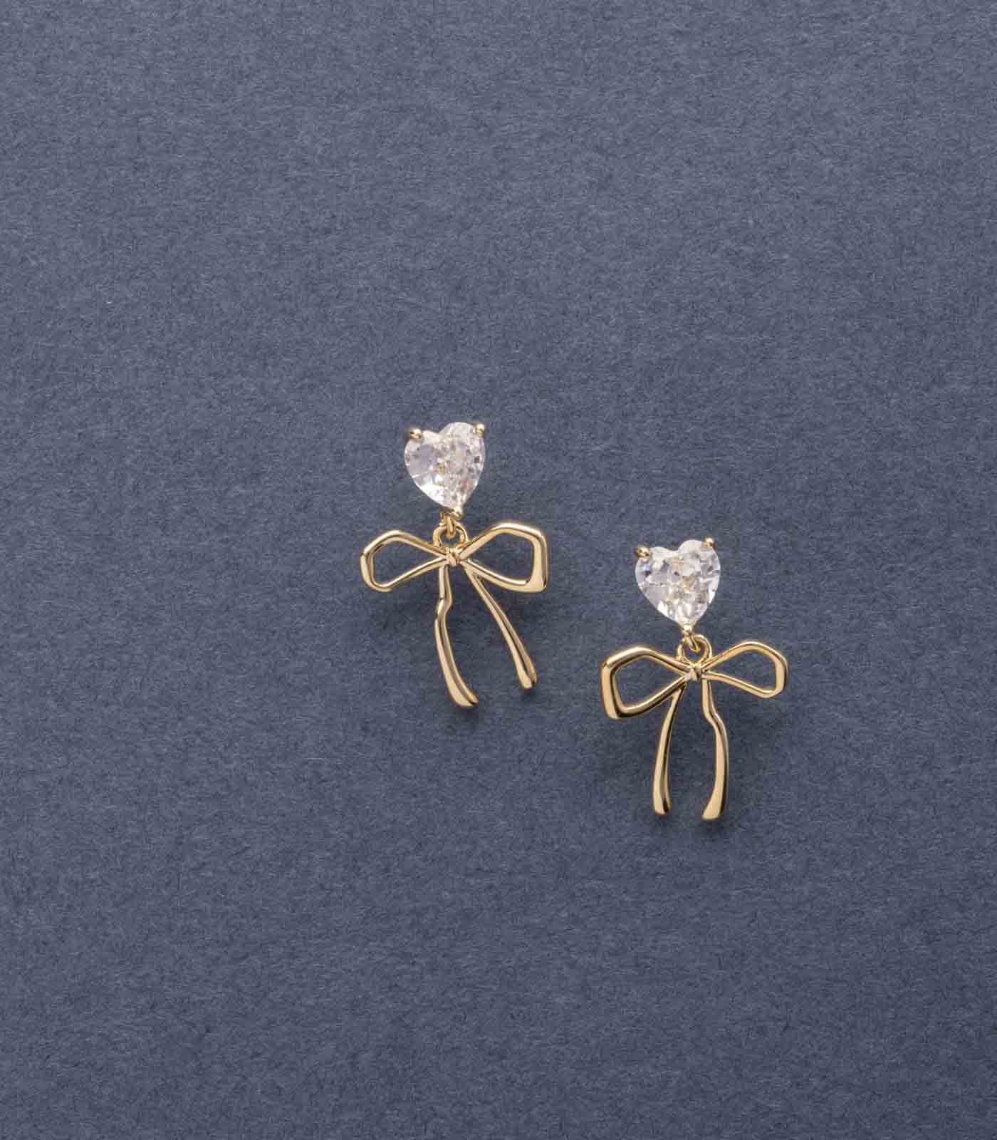 Minimal Bow Earring (Brass)