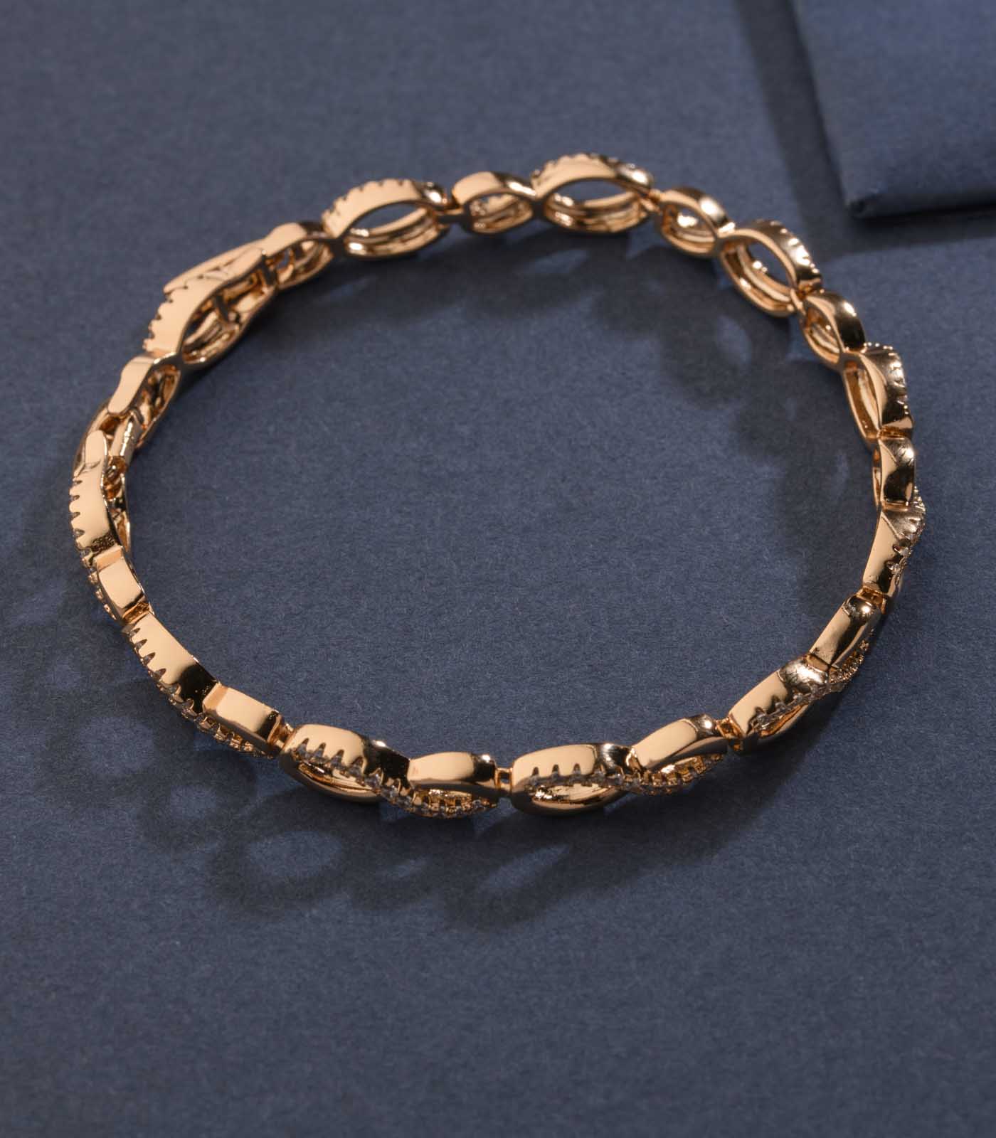 One-Of-A-Kind Golden Loops Bracelet (Brass)