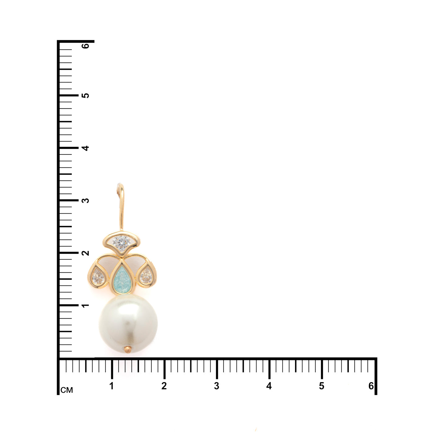 Pearl Fall Earring (Brass)