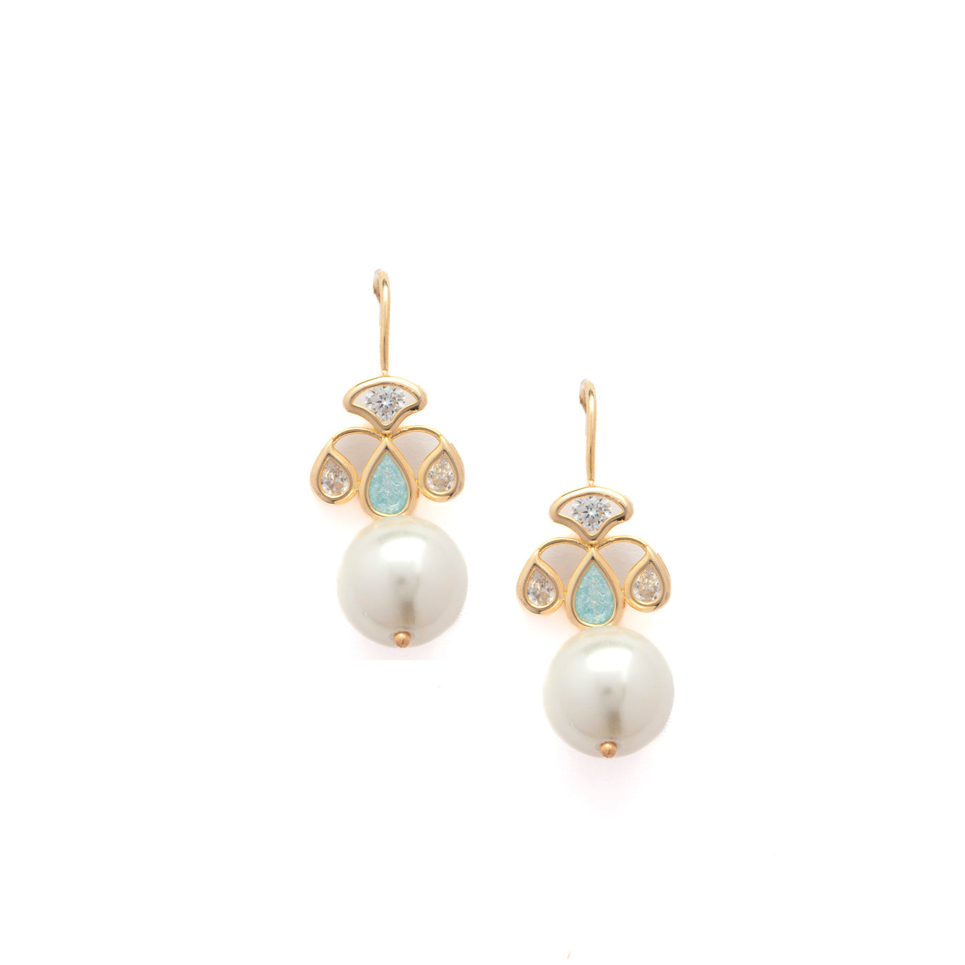 Pearl Fall Earring (Brass)