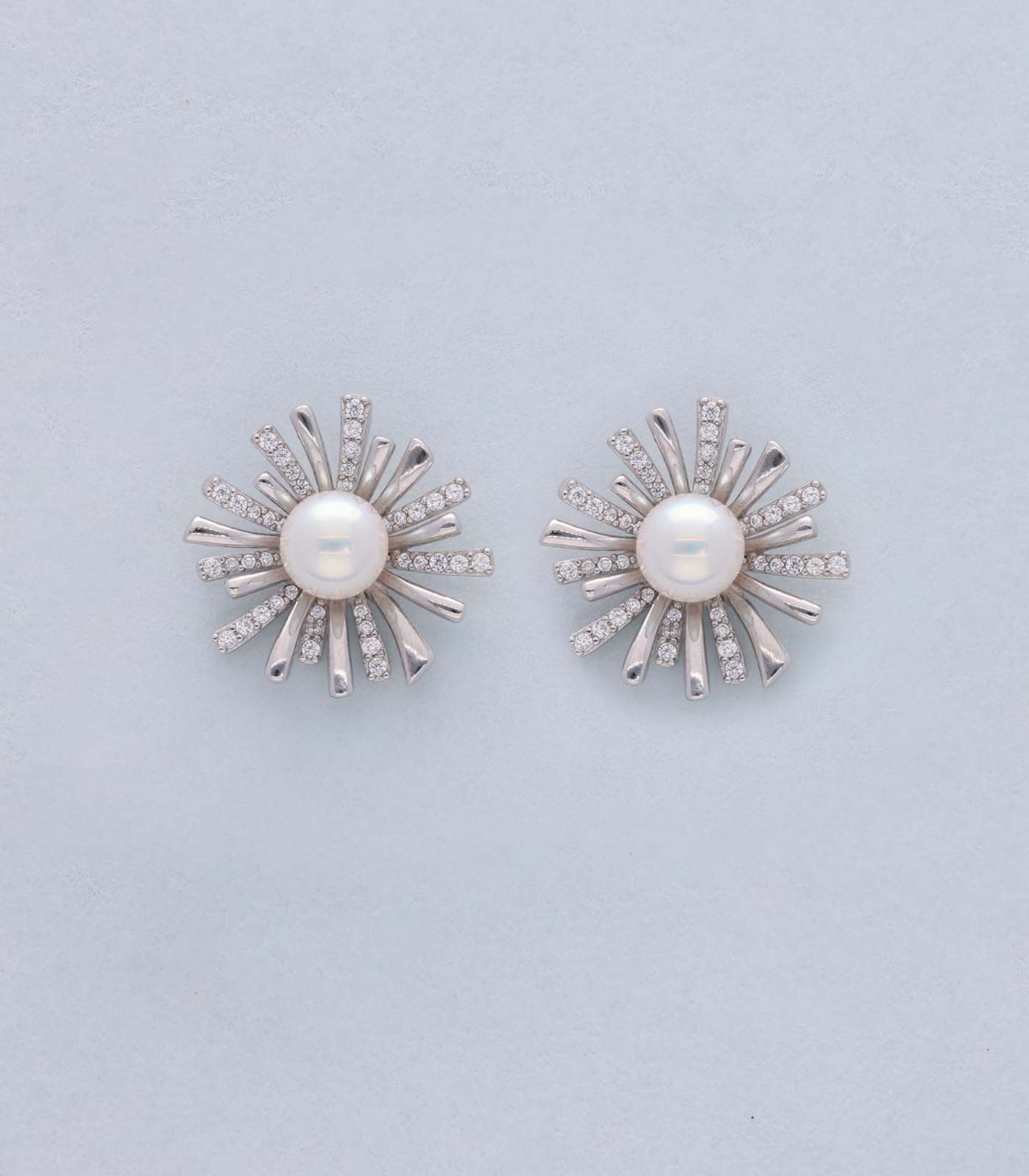 Pearl strokes tops(Silver)