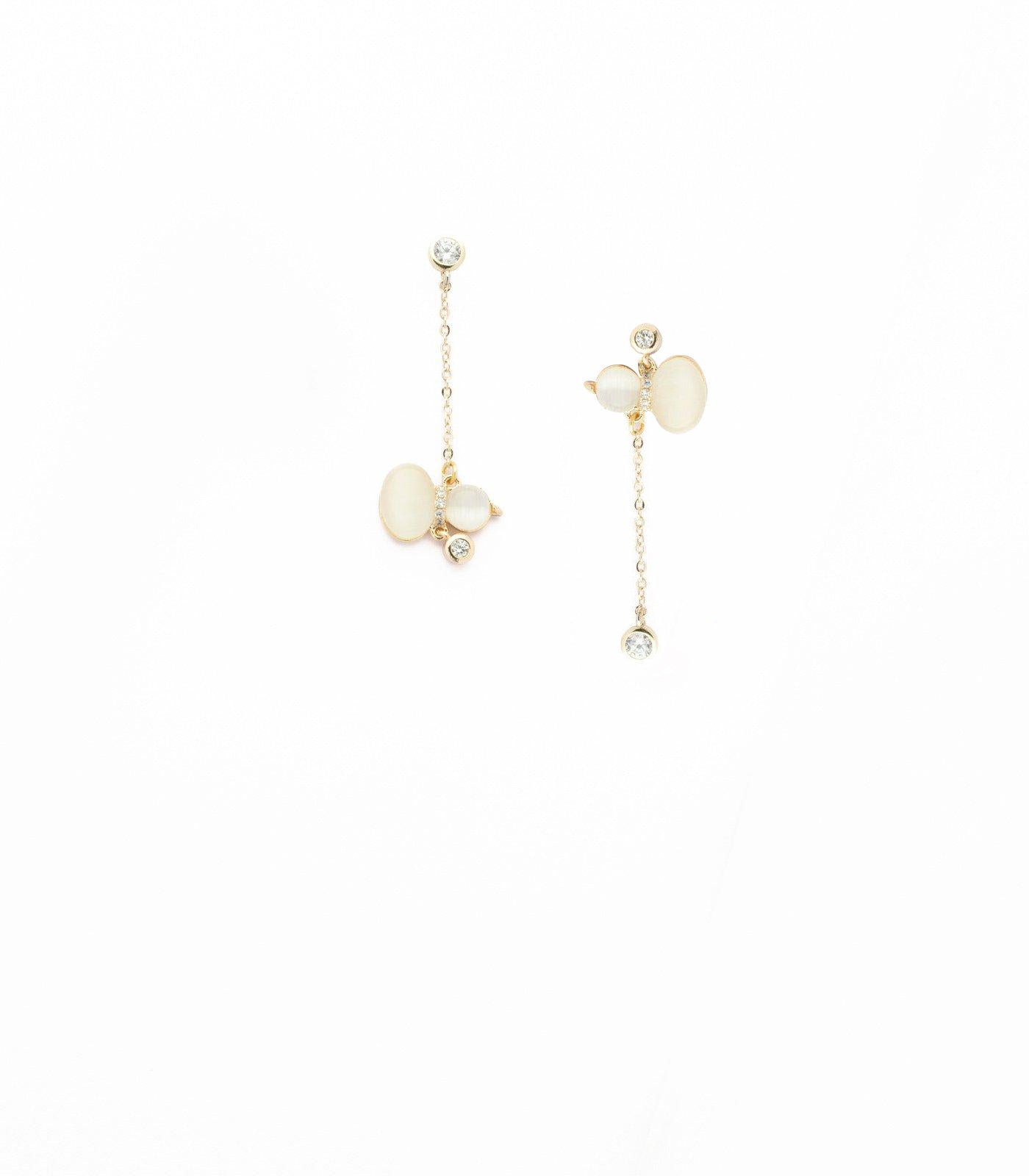 Pink Zircon Earrings (Brass)