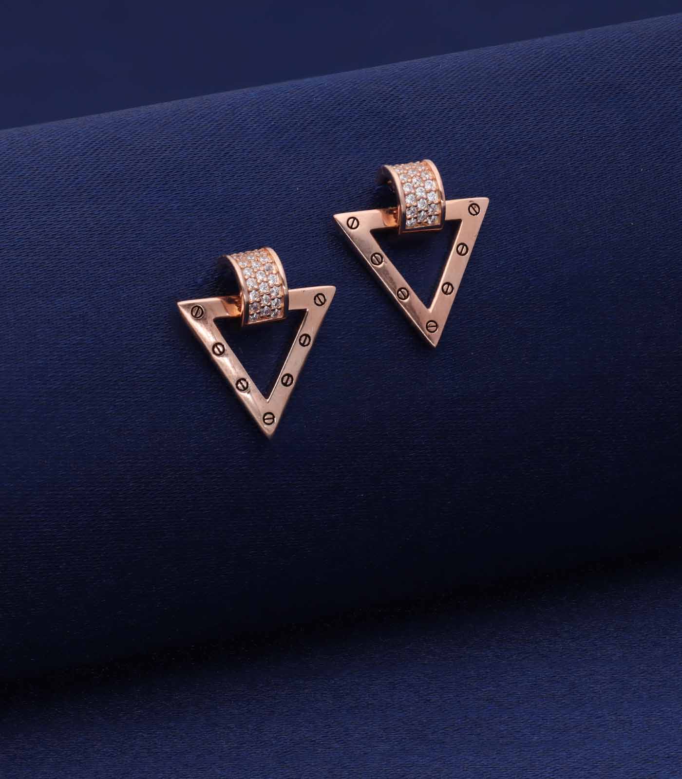 Quirky triangle earrings(Silver)