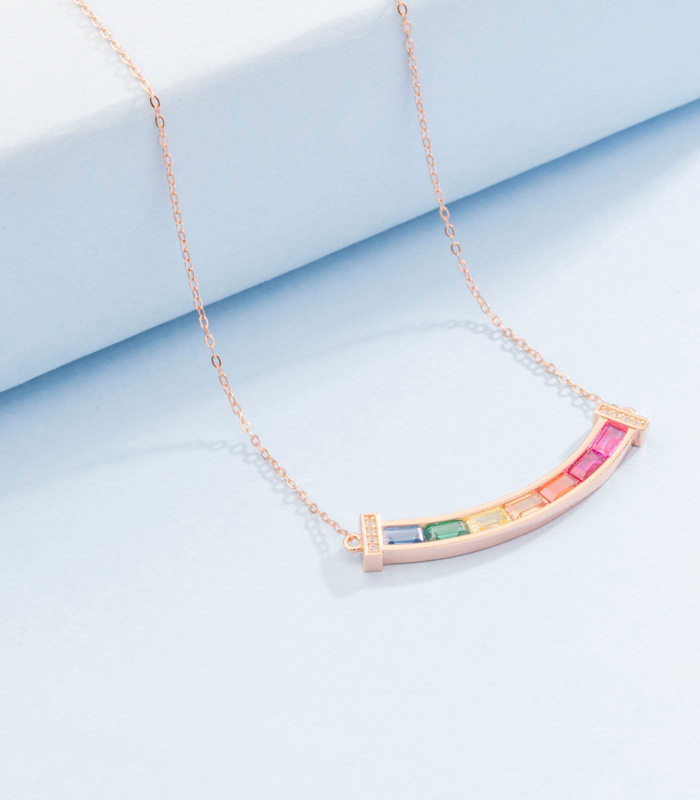 Rainbow magic chain pendant (Silver)