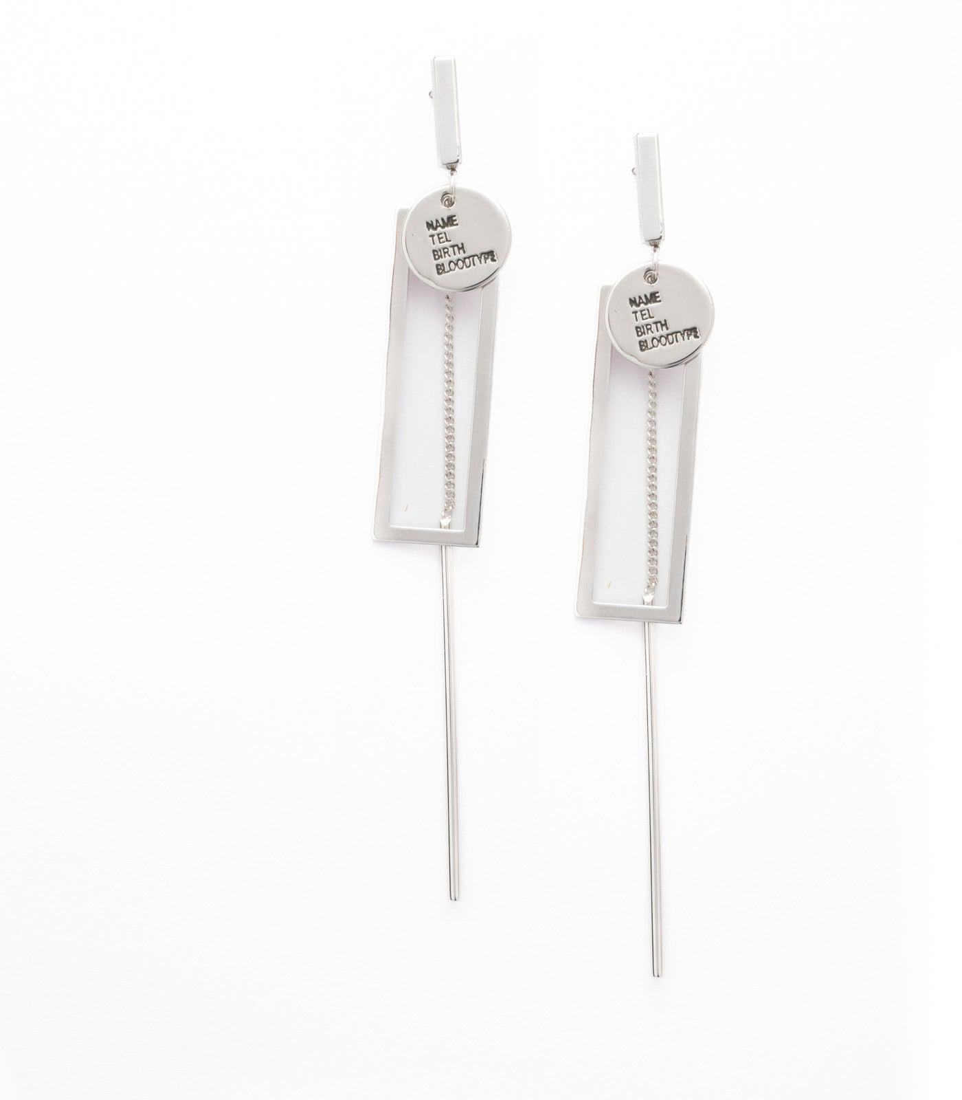 Rectangular Fancy Earrings (Brass)
