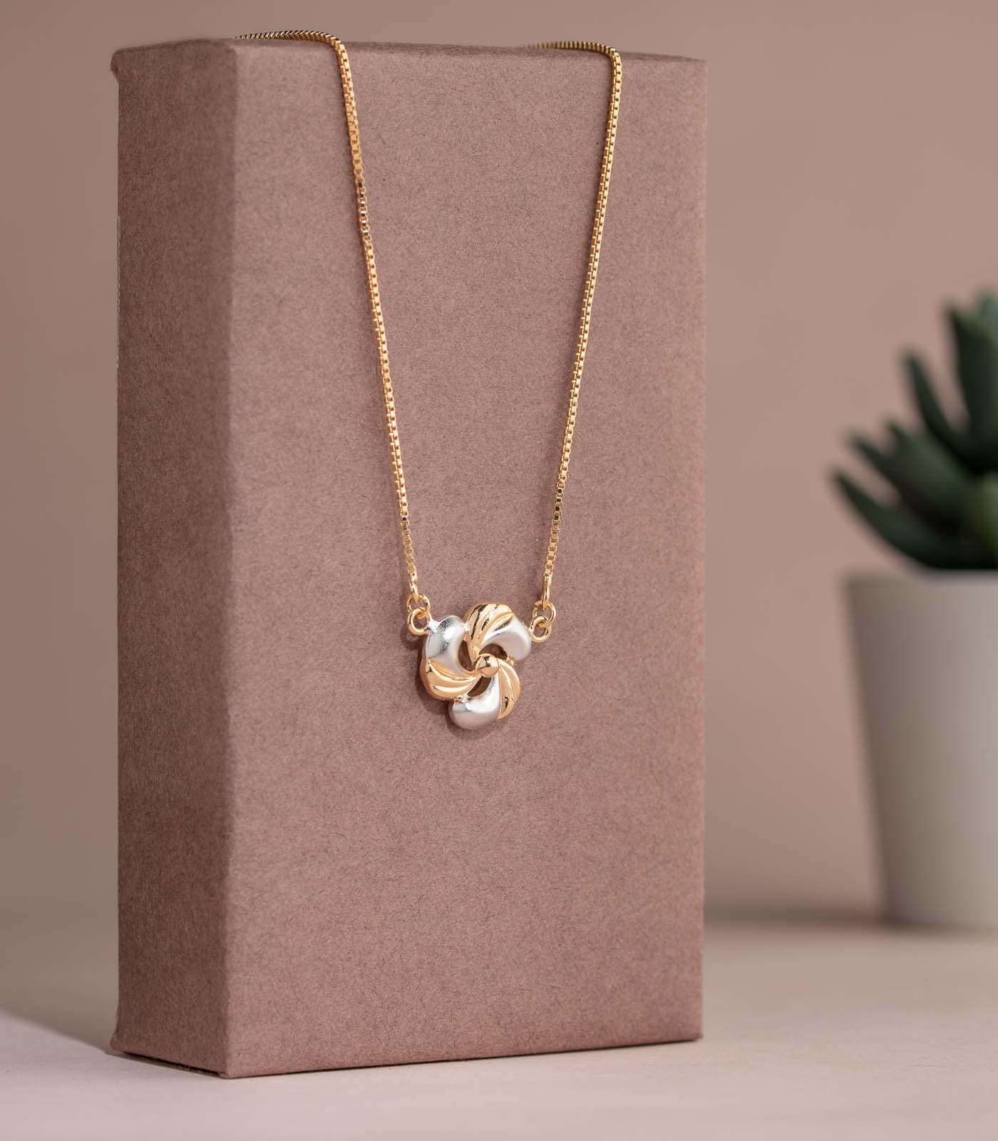 Rosegold Spirals Pendant (Brass)
