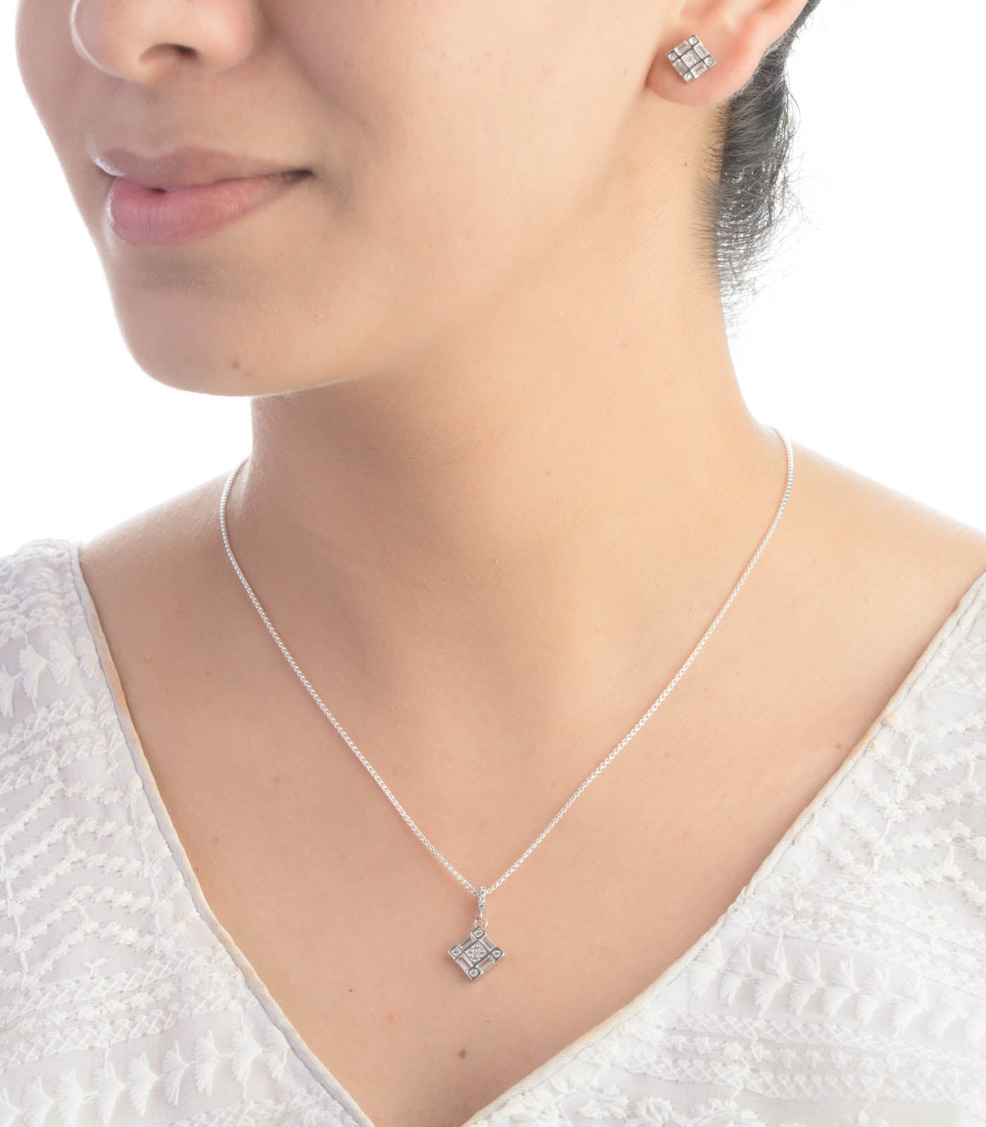 Casilla Necklace Set (Silver)