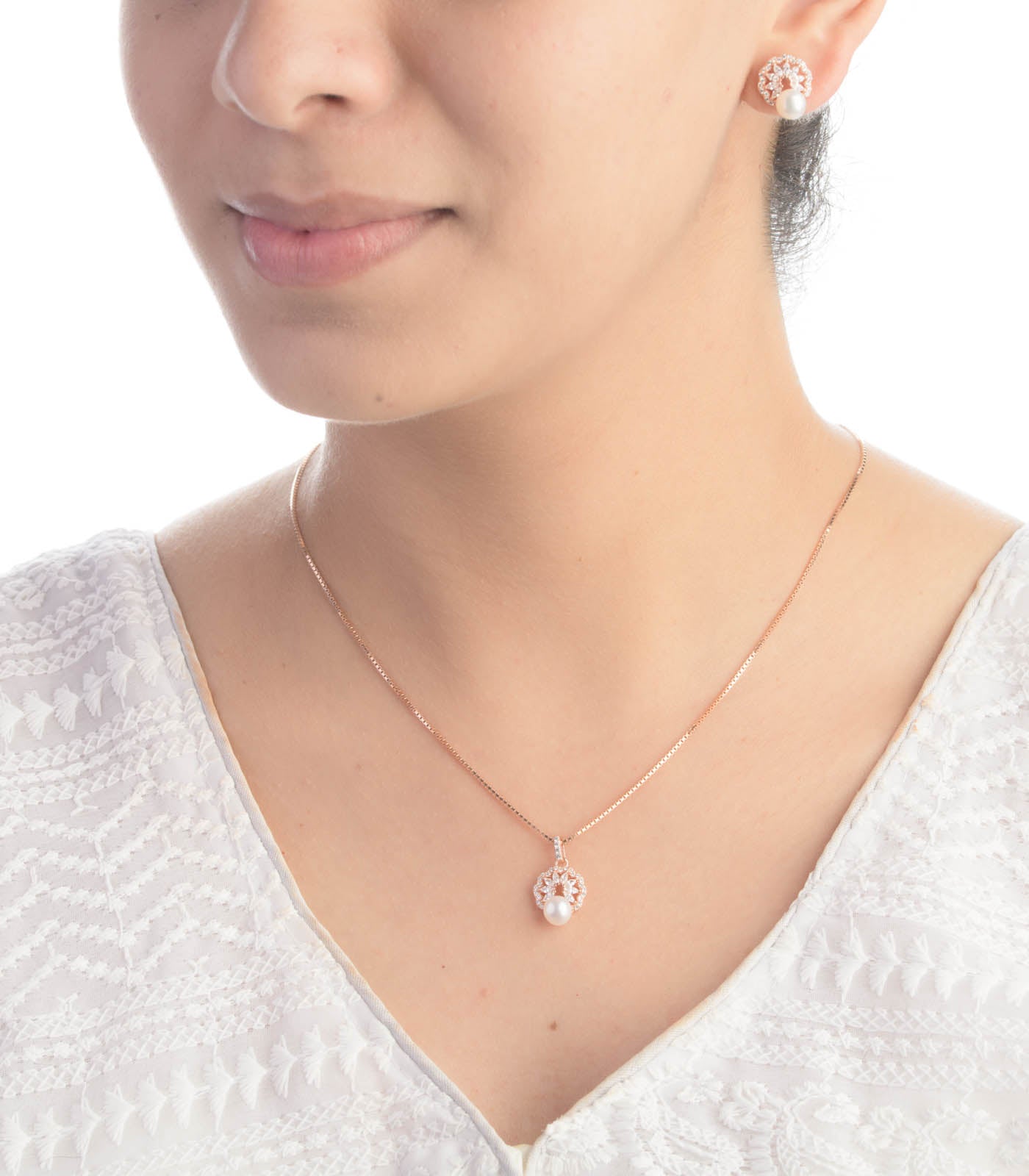 Rise Of Love Necklace Set (Silver)