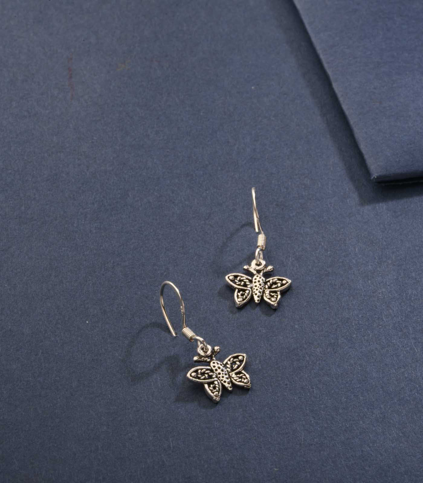 Shiny Silver Butterflies Tops (Silver)
