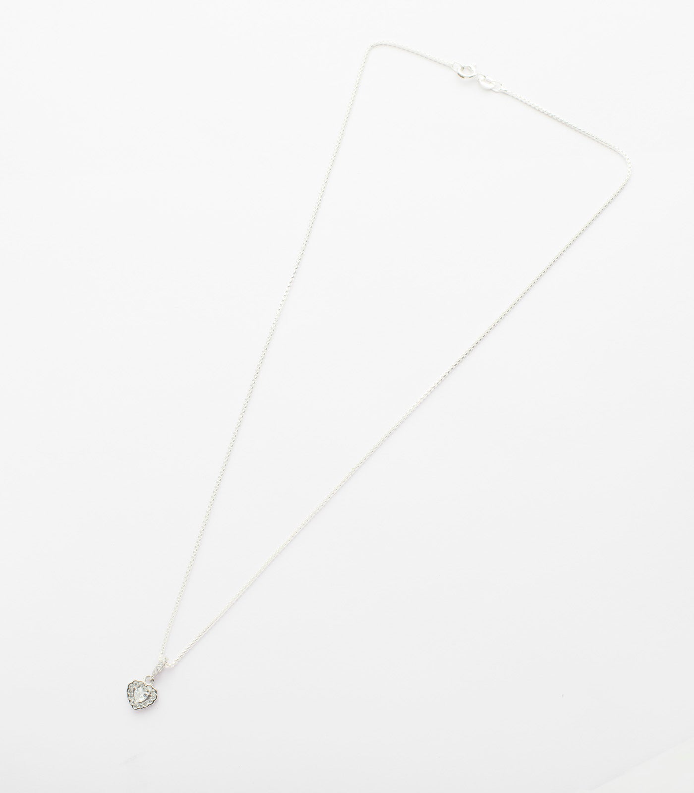 Shiny Silver Hearts Pendant Set (Silver)