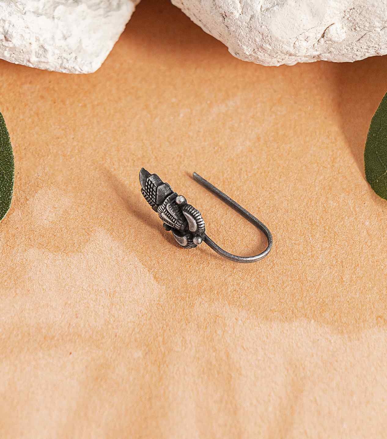 Silver Fancy Nose Pin